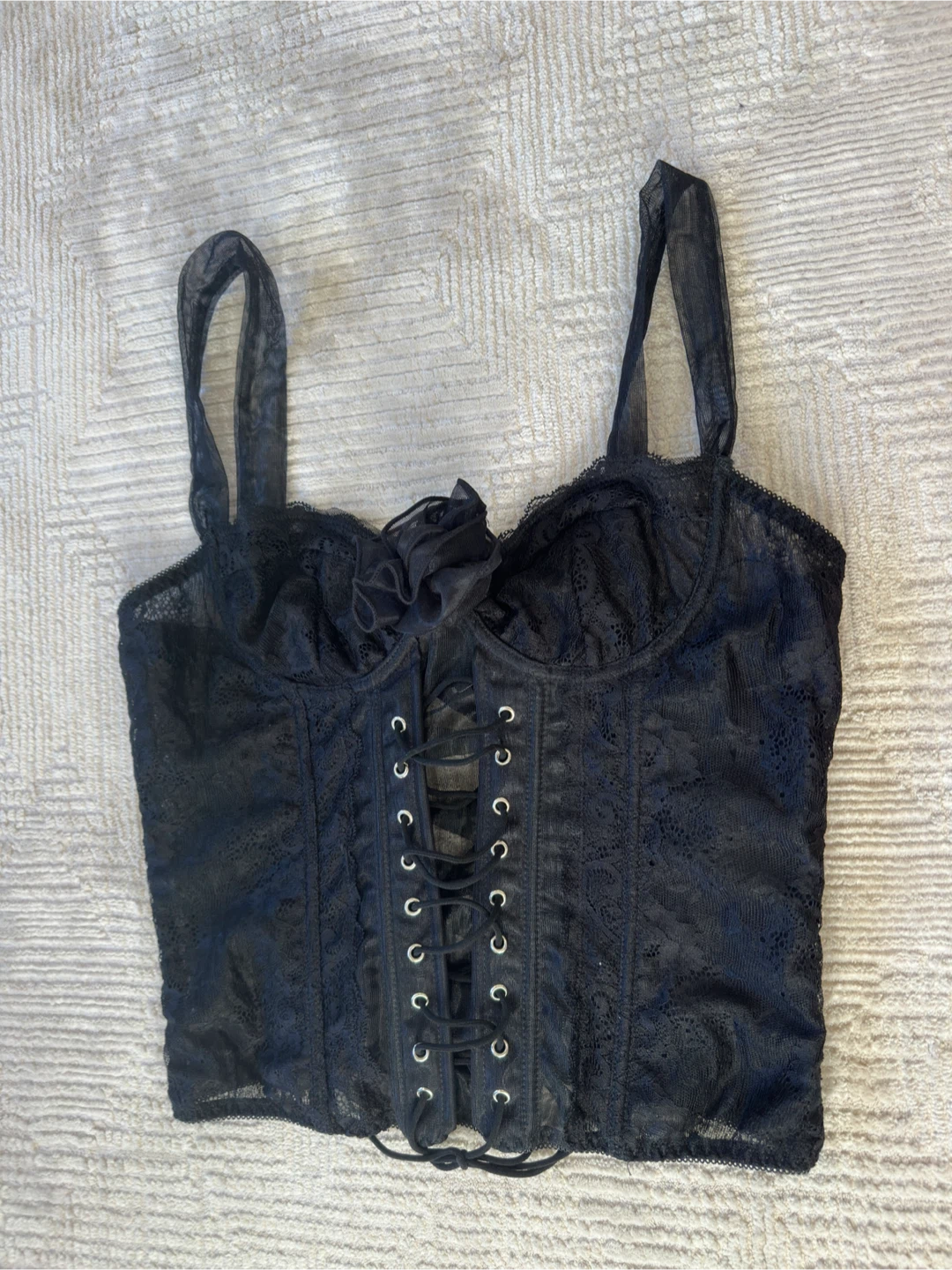 New Fashion Nova Black Lace Corset Top - photo 2