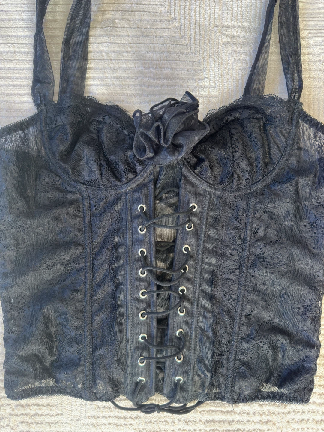 New Fashion Nova Black Lace Corset Top - photo 3