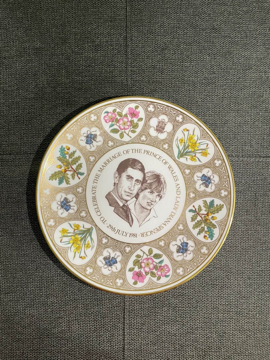 Royal Worcester Prince of Wales & Lady Diana Spencer Plate
