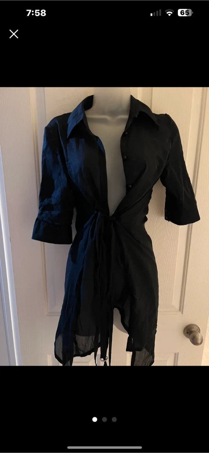 Kensie Pretty Black Blouse - Size Small thumbnail