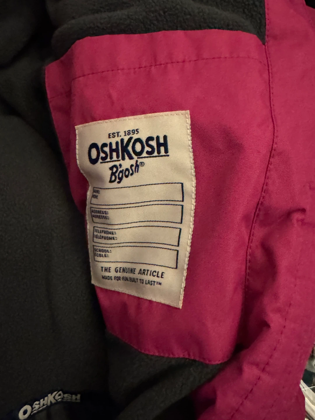 OshKosh B'gosh Pink Winter Coat - Size 8 - photo 4
