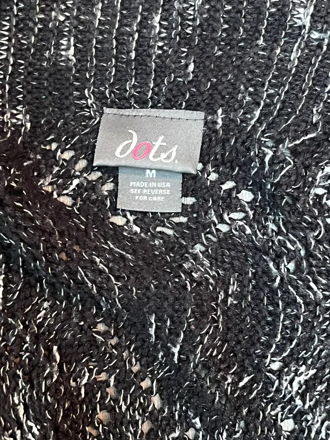 Dots Black Knit Cardigan Vest - Size M image indicator(4)