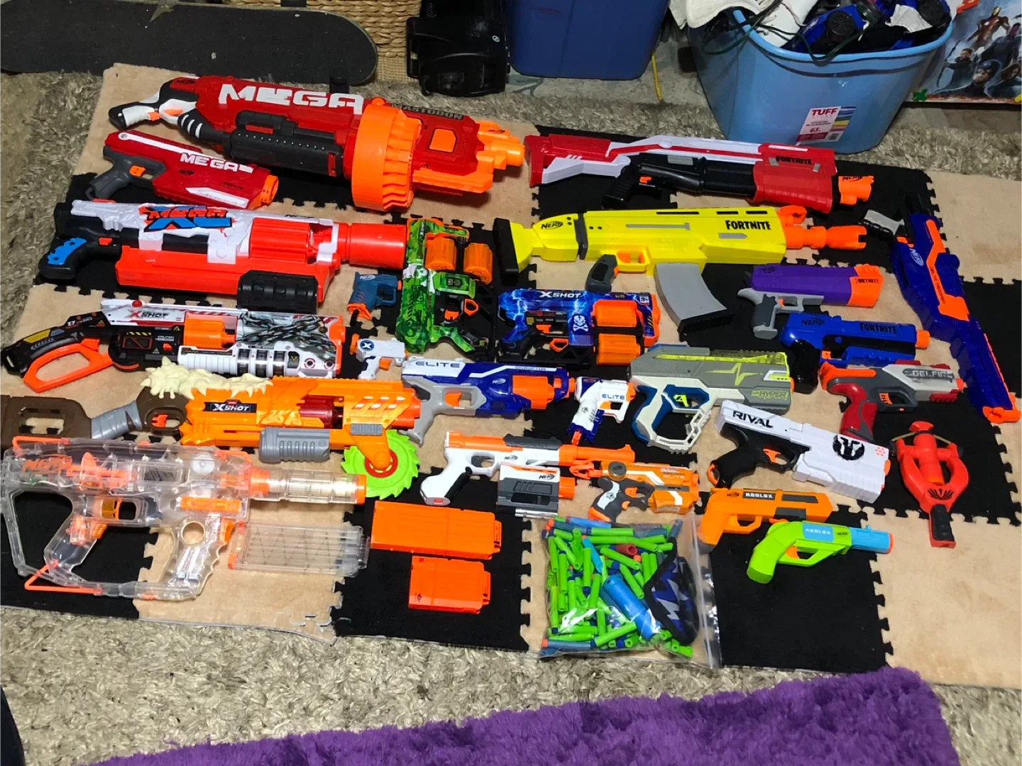 Nerf Blasters Lot - Mega, Fortnite, X-Shot & More! thumbnail