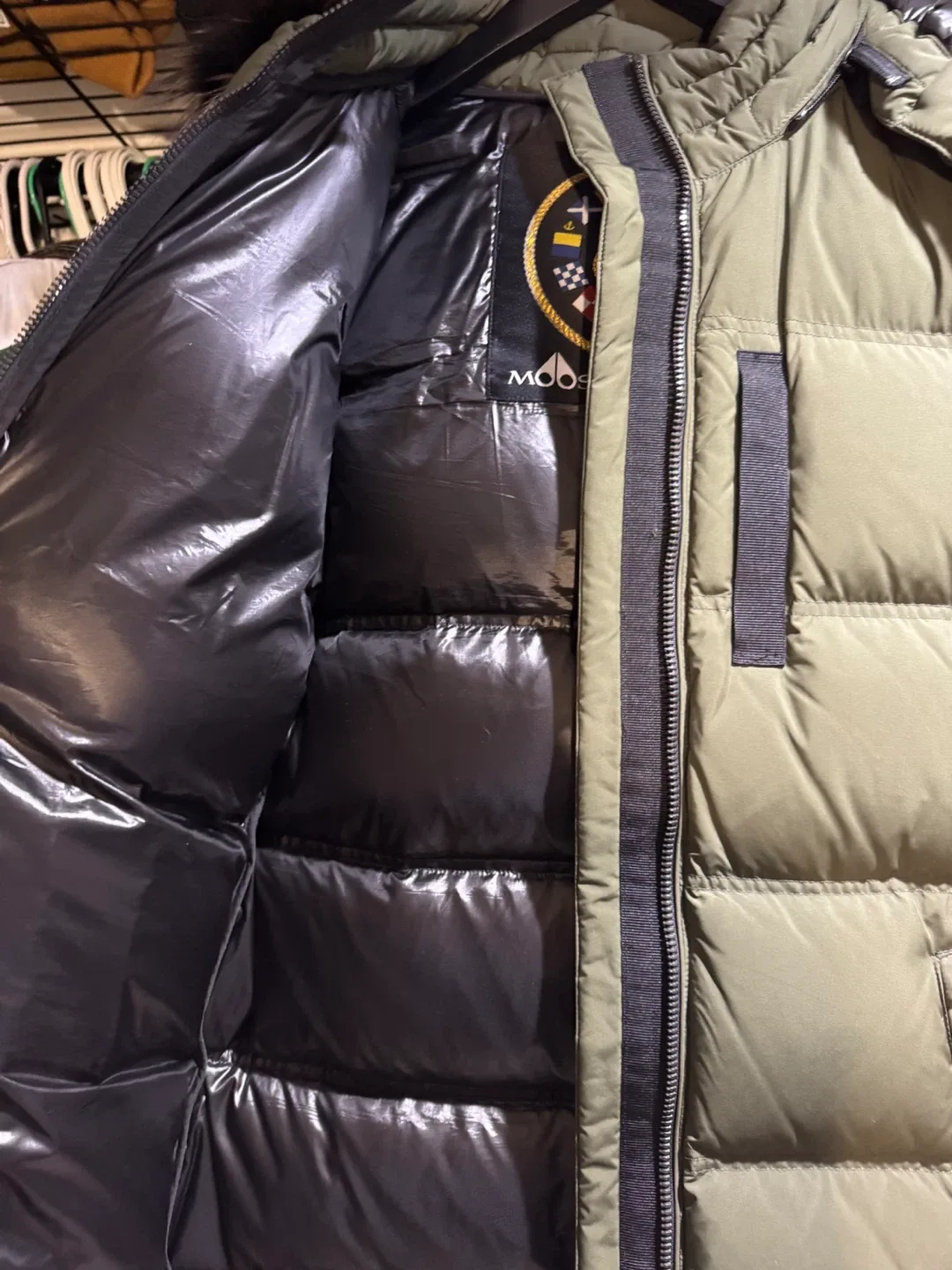 Moose Knuckles Olive Green Puffer Jacket - Size M/M image indicator(7)