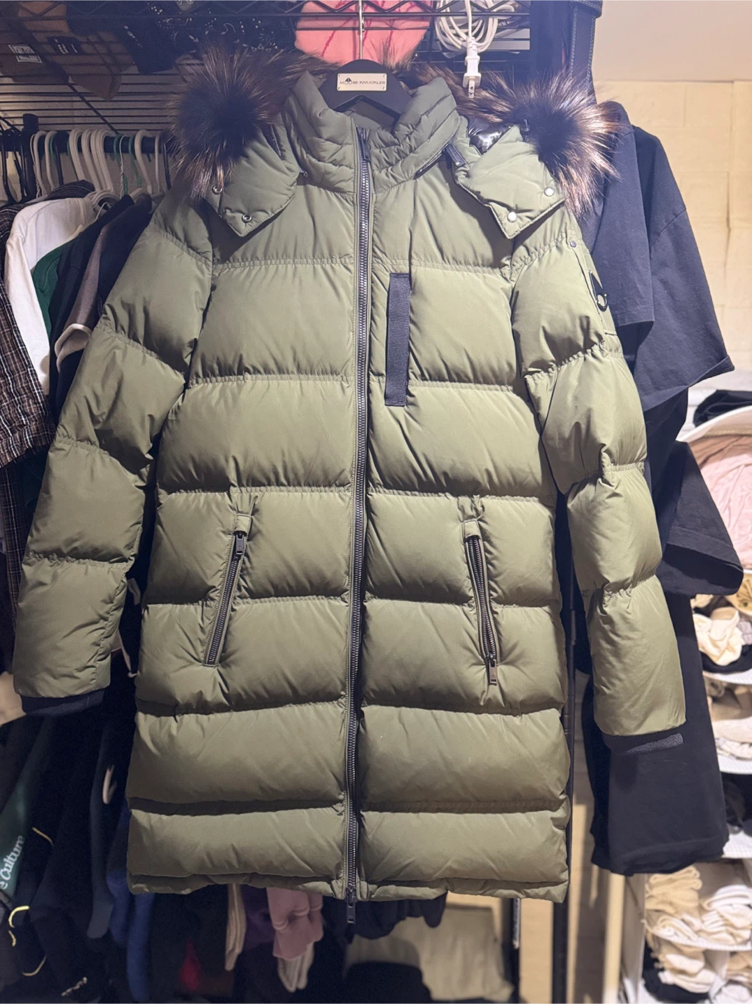 Moose Knuckles Olive Green Puffer Jacket - Size M/M