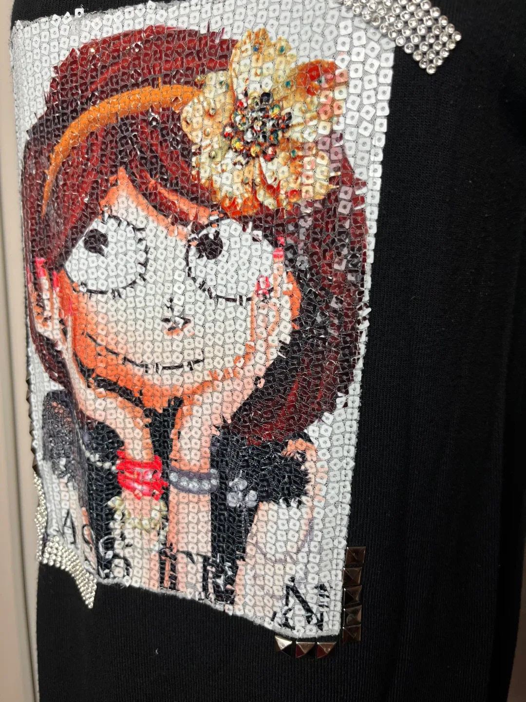 Miss Teen Black Long Sleeve dress Size M image indicator(2)