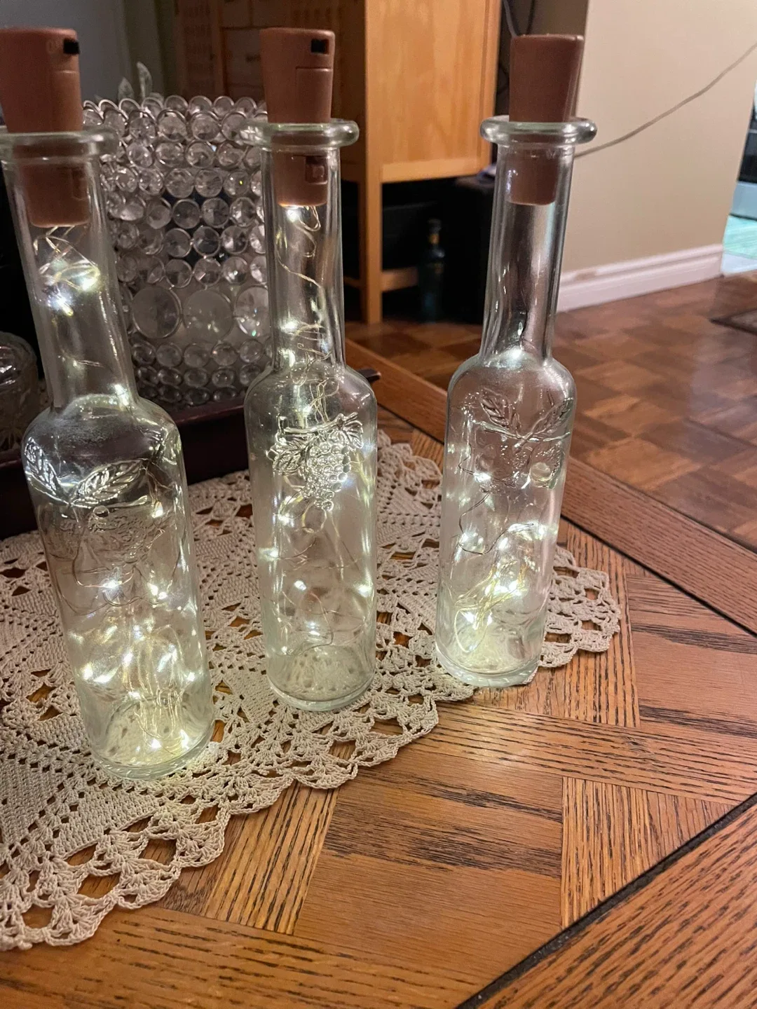 Decorative Glass Bottles with Fairy Lights (Set of 3) image indicator(3)