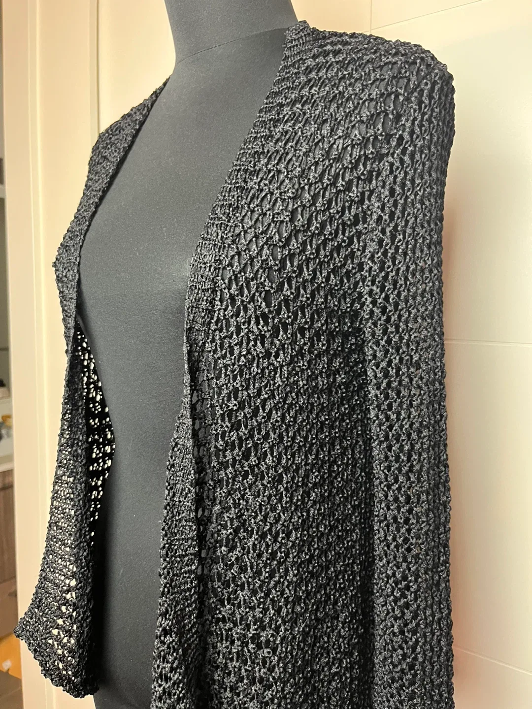 Black Knit Cardigan Size M image indicator(2)