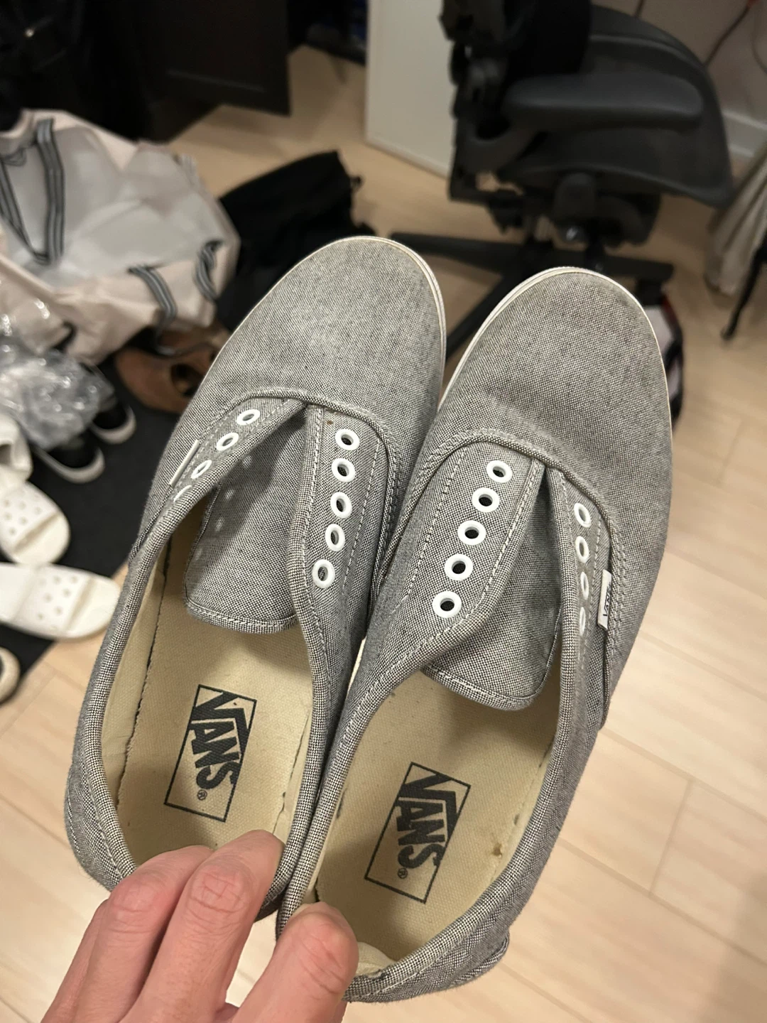 Vans Slip-On Shoes - Grey, US Size 10 - photo 3