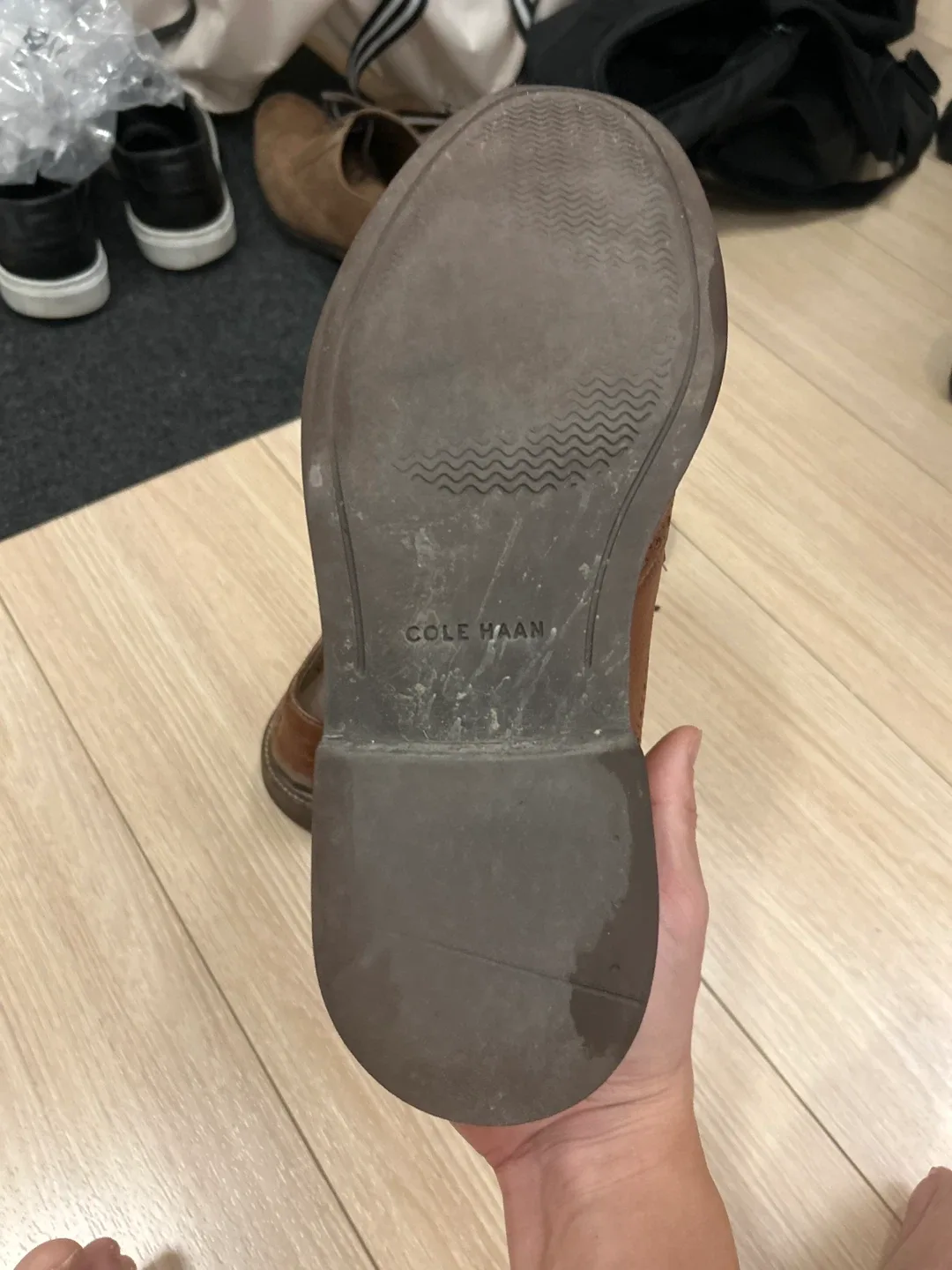 Cole Haan Brown Leather Wingtip Dress Shoes size 10.5 image indicator(3)