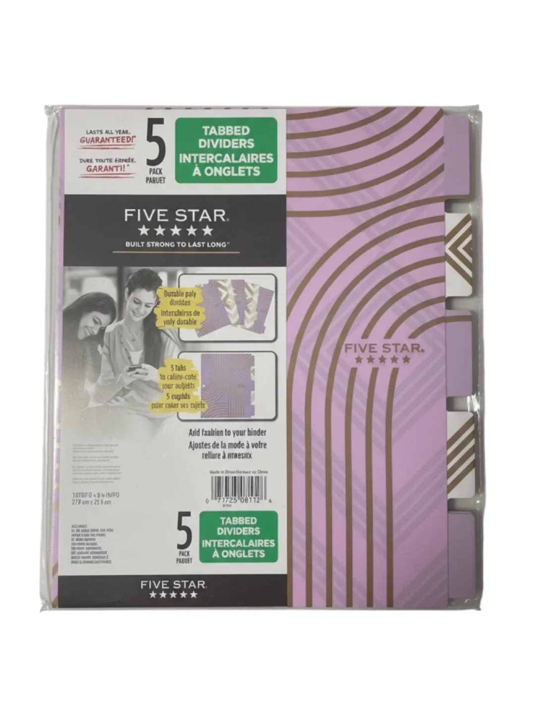 Five Star Style 5-Tab Poly Dividers