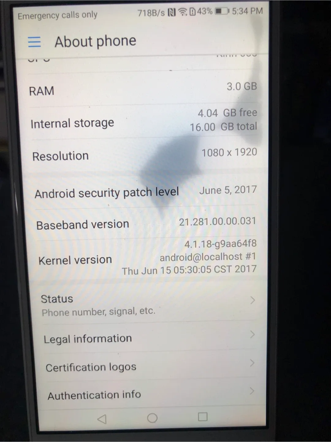 Huawei P8 Lite 2017 - PRA-LX1 image indicator(2)