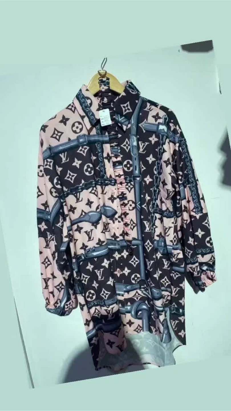 Louis Vuitton Patterned Shirt Dress