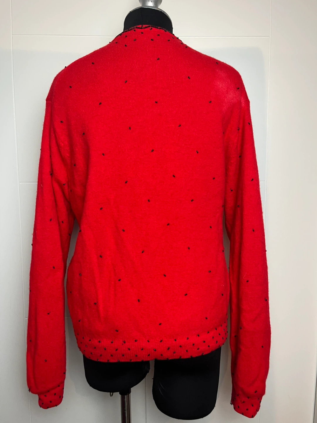Red Beaded Cardigan - Size 44 - photo 3