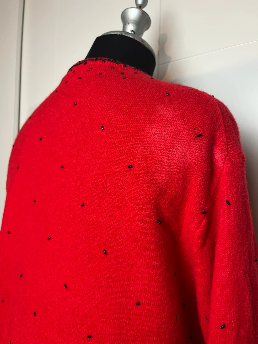 Red Beaded Cardigan - Size 44 - photo 4