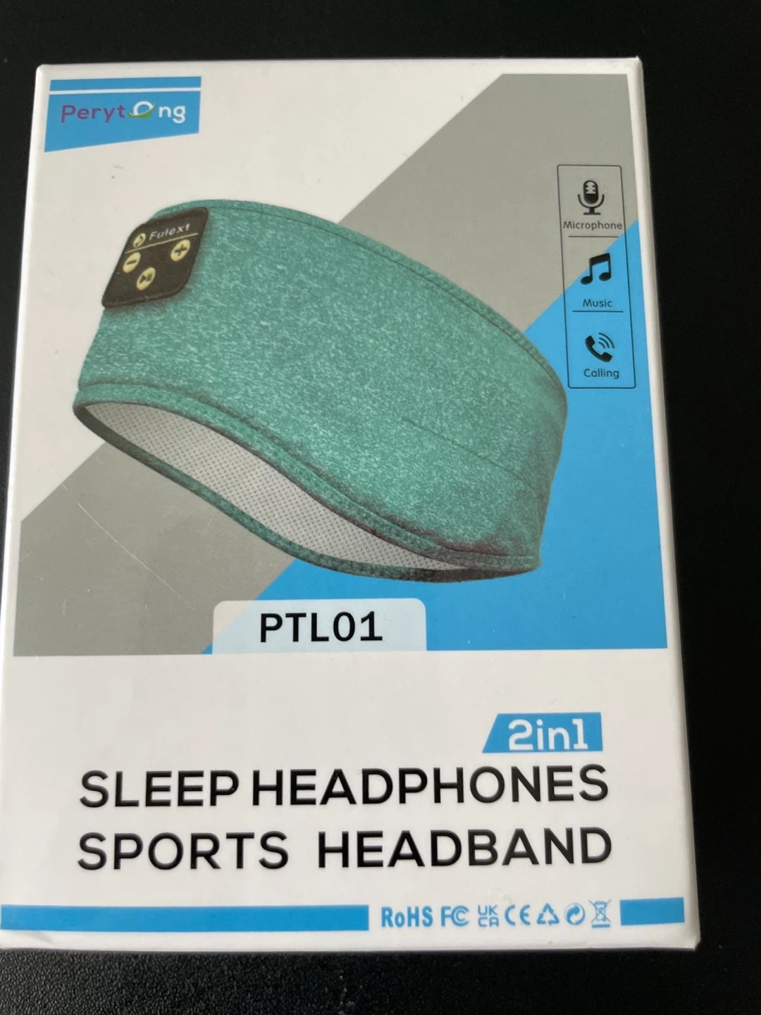 Perytong PTL01 Sleep Headphones Sports Headband - New
