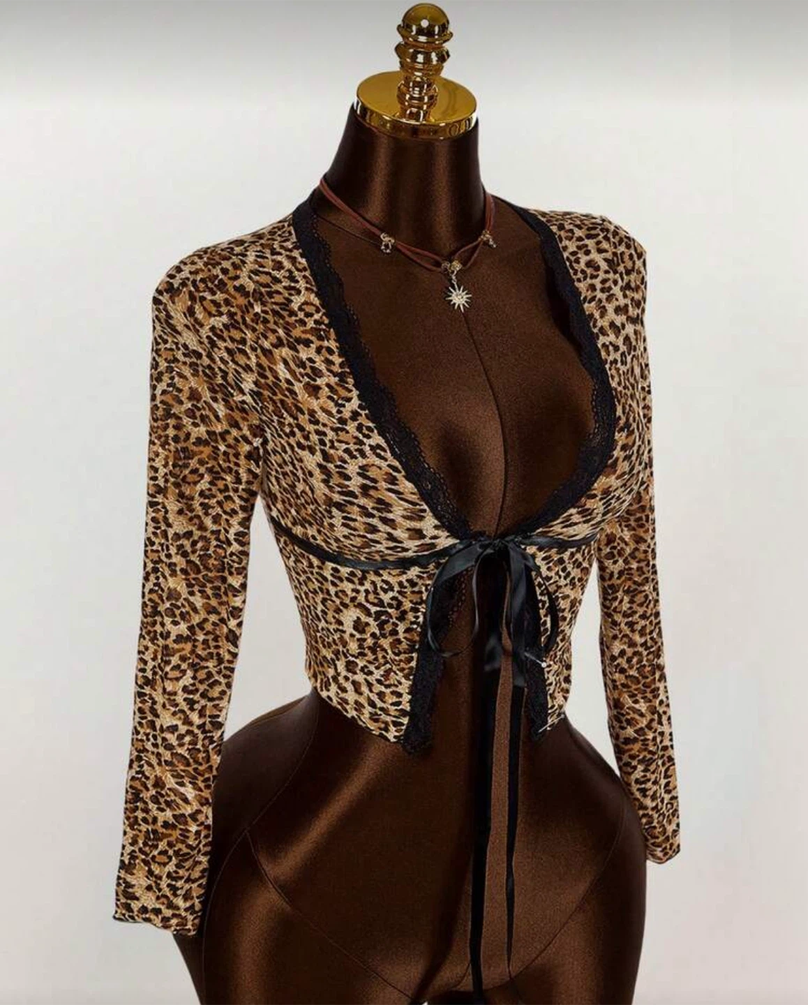 Leopard Print Long Sleeve Top - photo 2