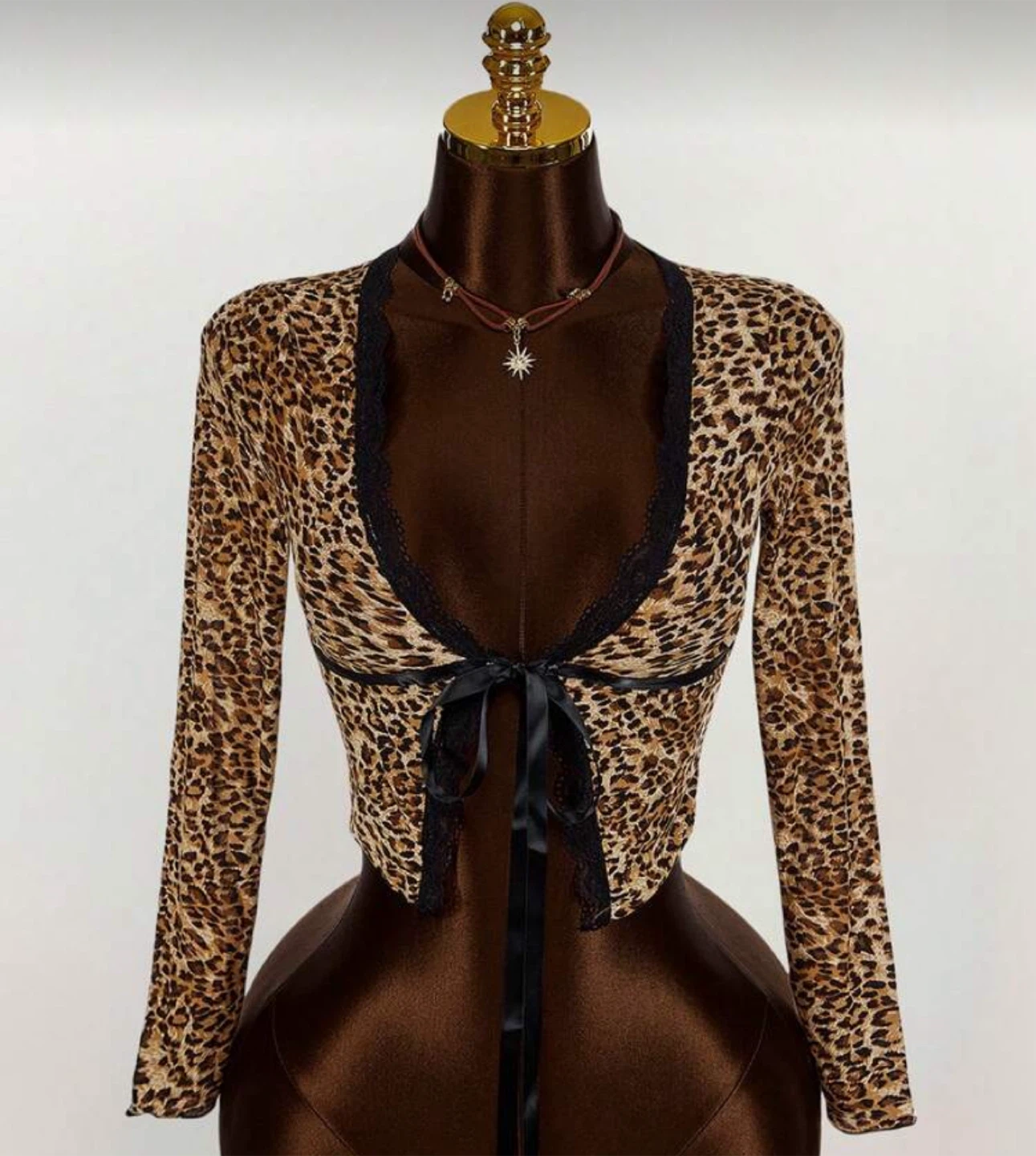 Leopard Print Long Sleeve Top