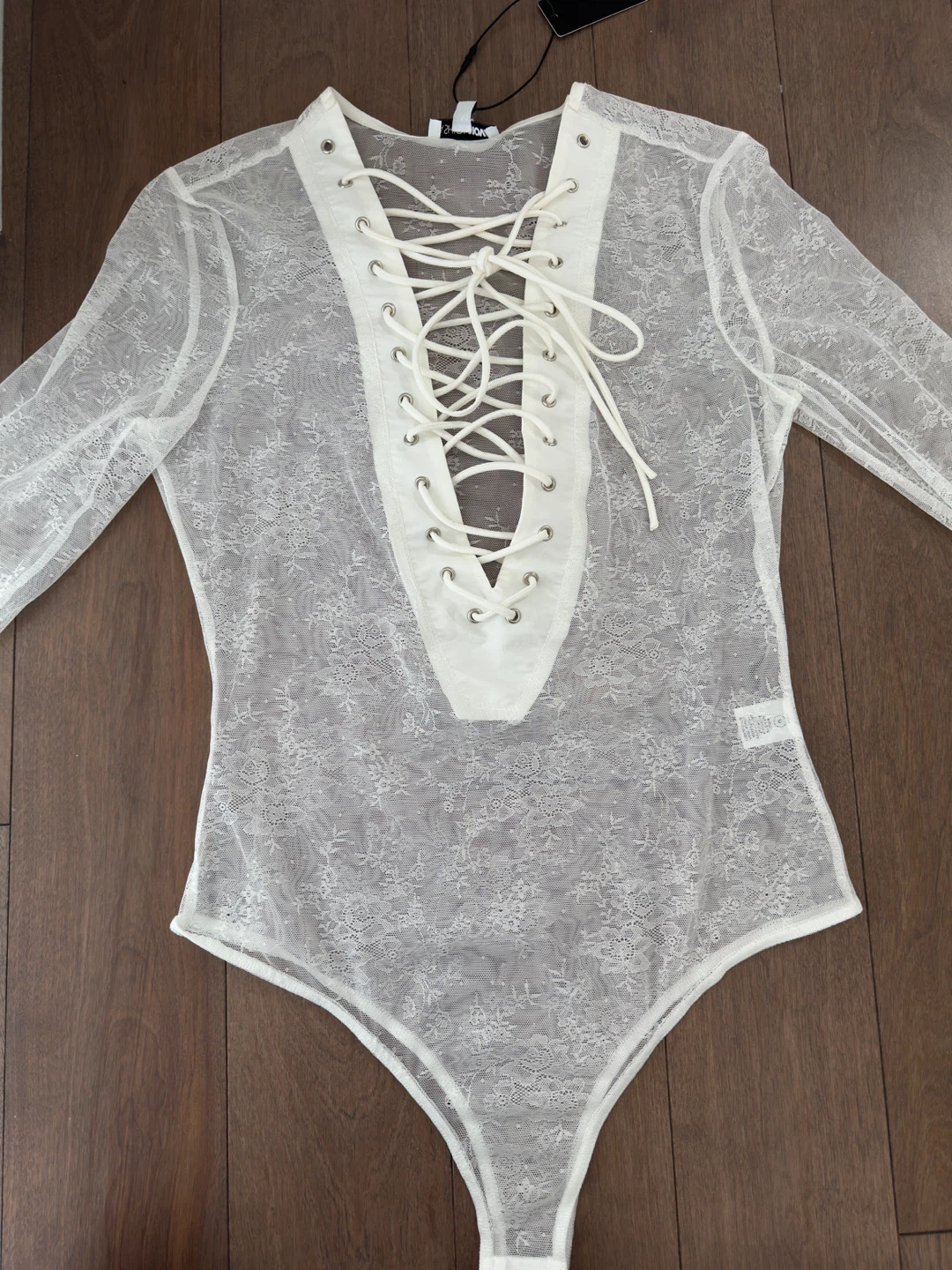 New Fashion Nova Lace Bodysuit - Size M - photo 2