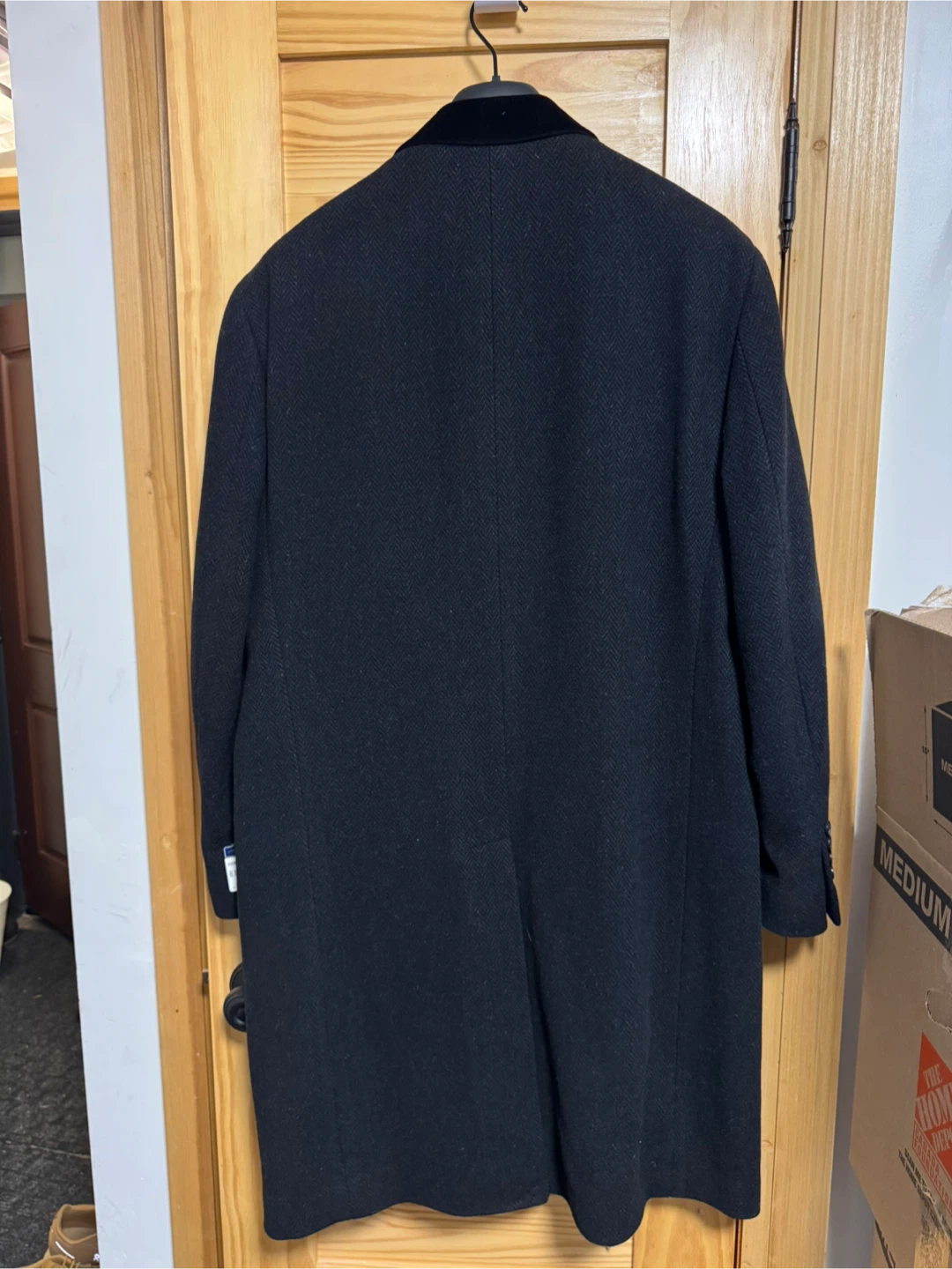Chaps Black Cashmere Wool Blend Overcoat - Size 42R - photo 3
