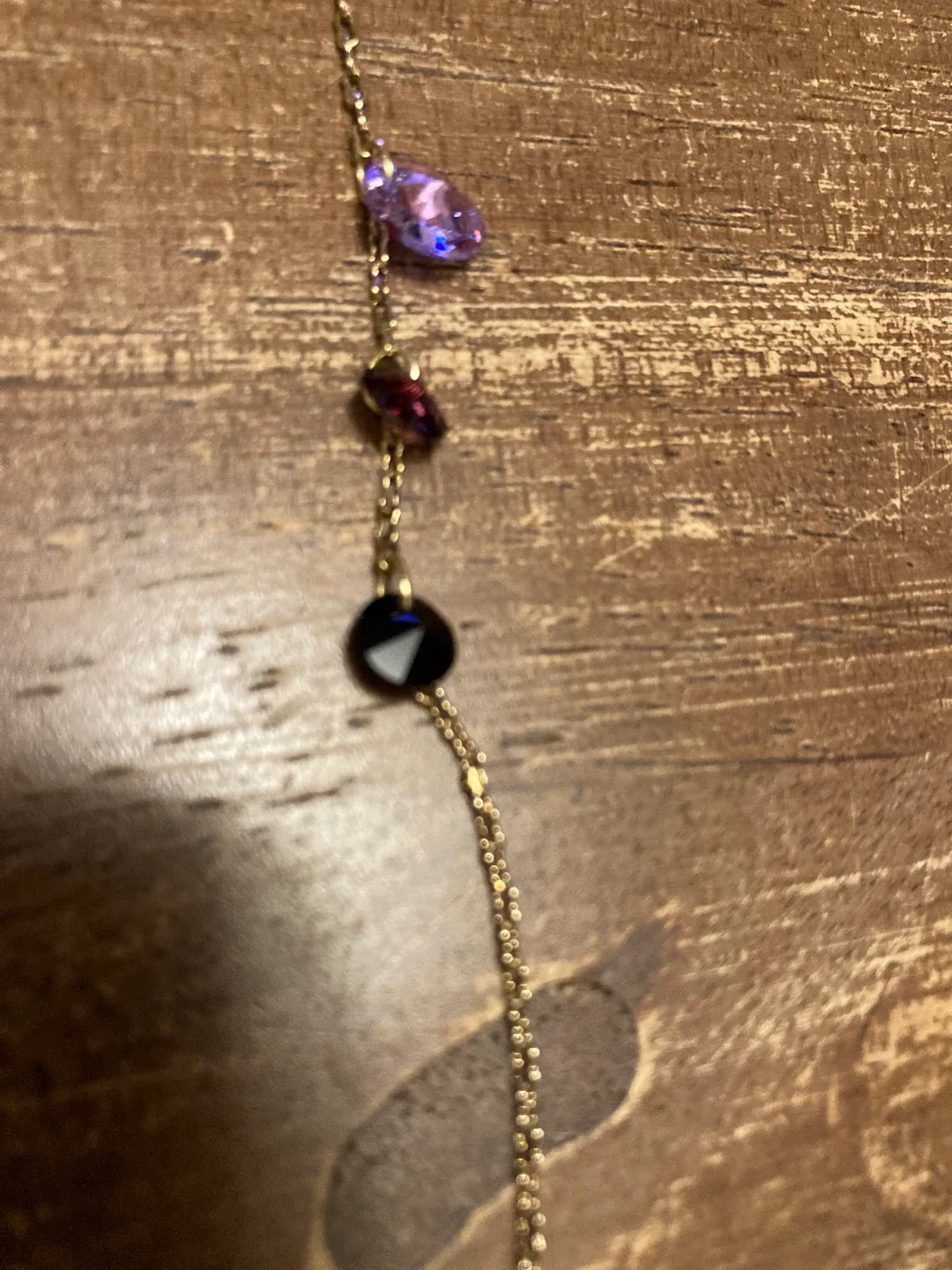 Swarovski Gold Plated Bracelet w/ 3 Crystals