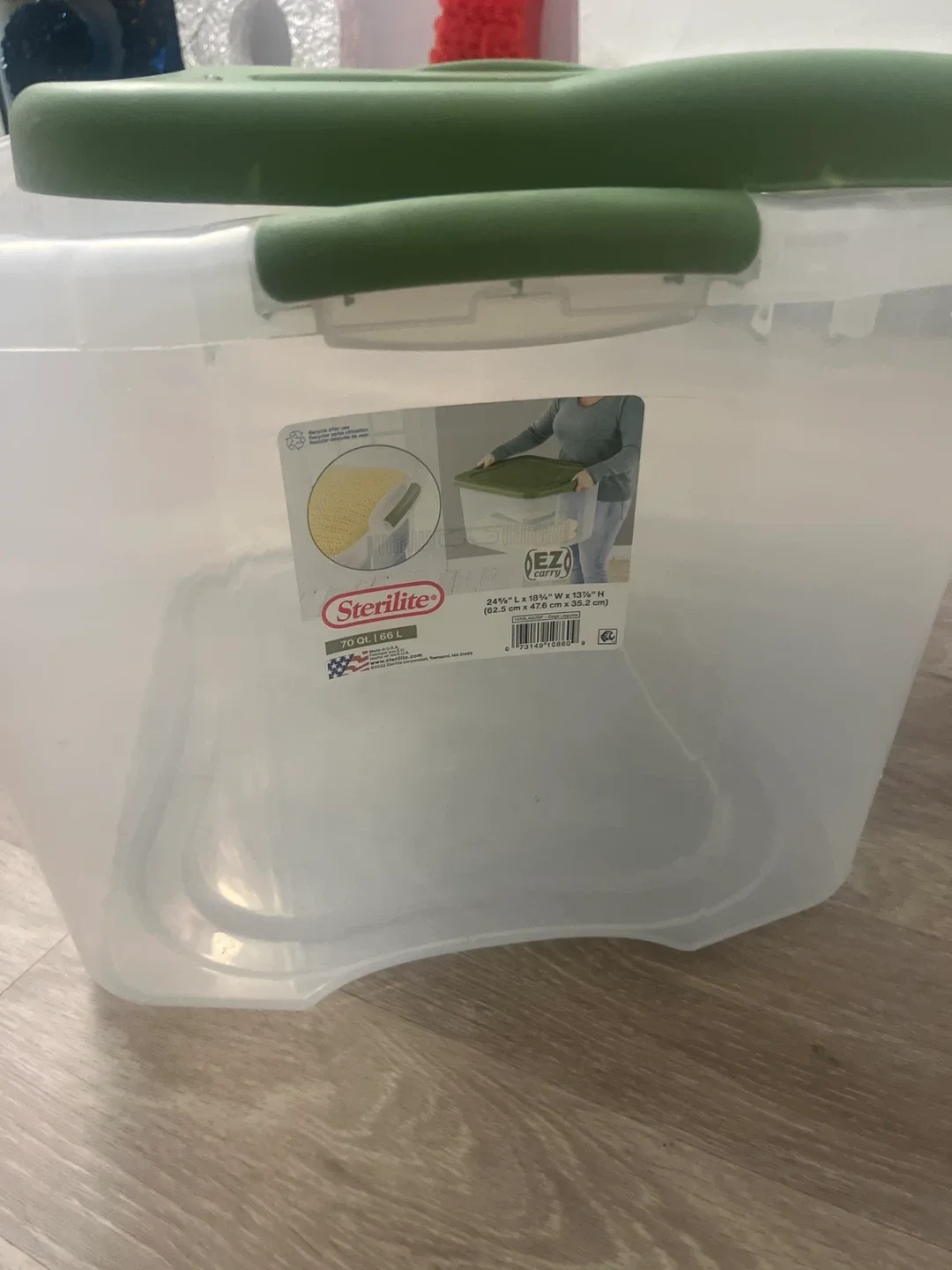 Sterilite 70 Qt EZ Carry Clear Storage Box image indicator(2)