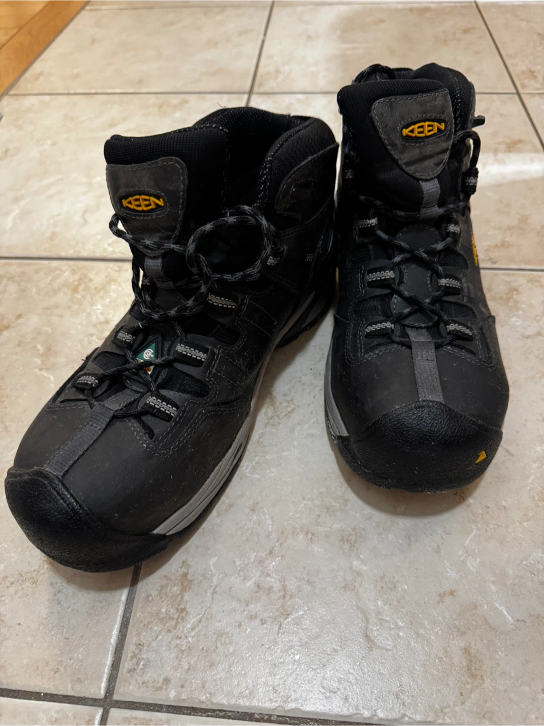 KEEN Men’s Black Work Boots - US 10D