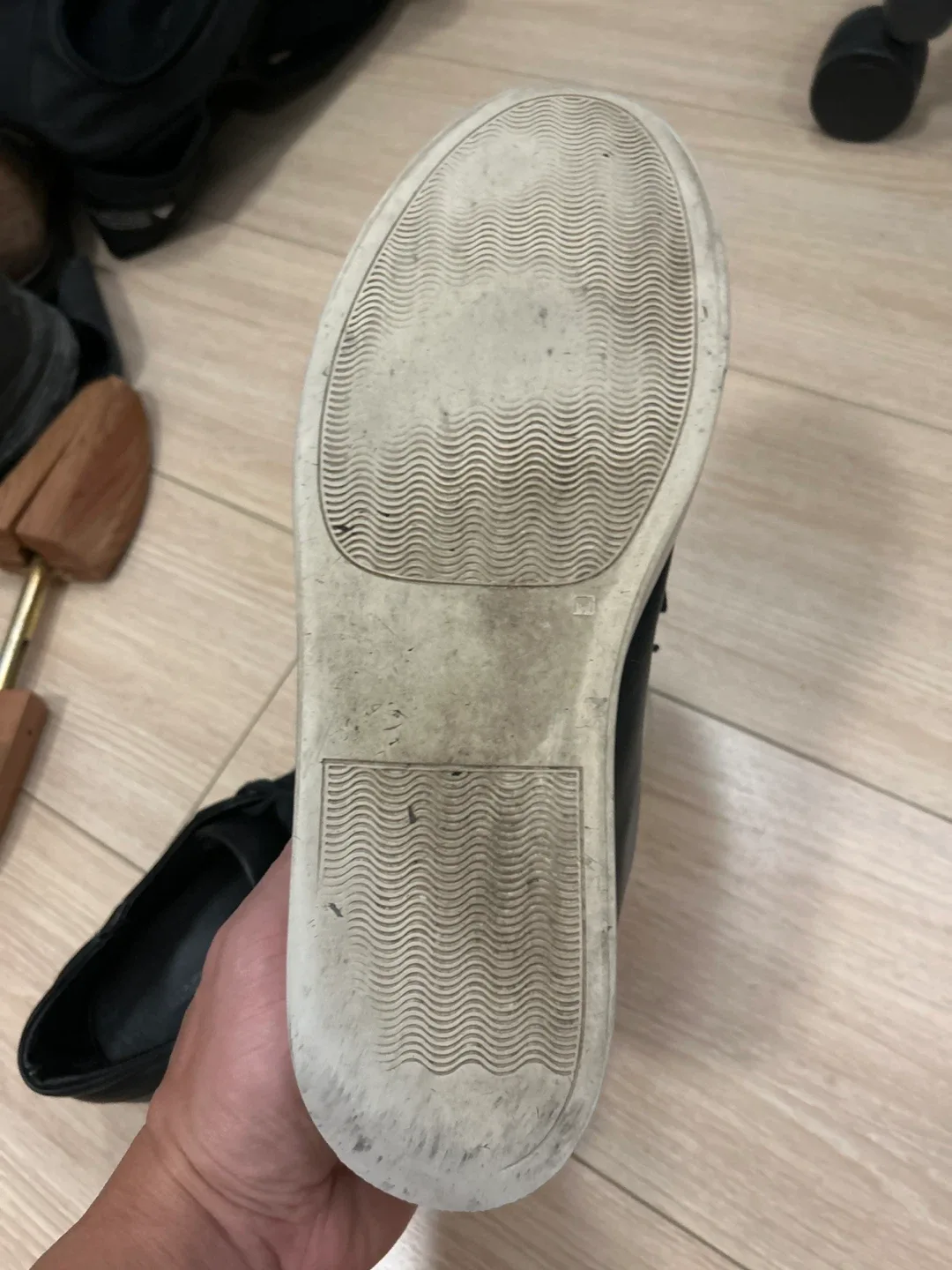 Wing and Horns Black Leather Sneakers image indicator(3)