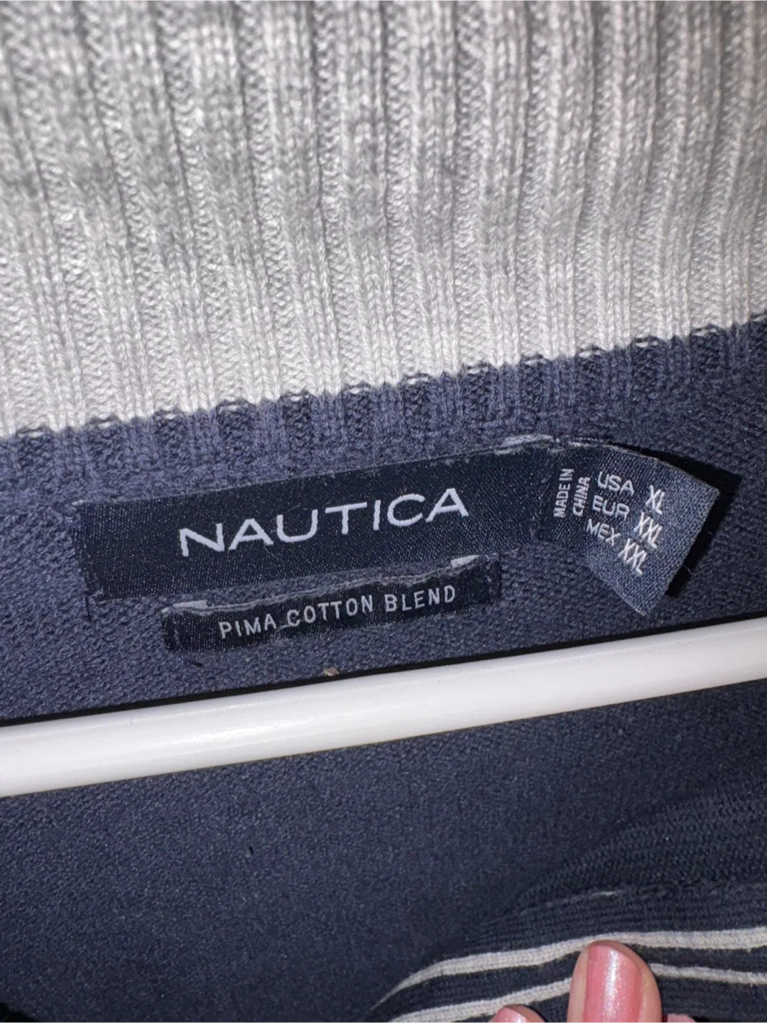 Náutica Men’s Navy Cotton Sweater XL image indicator(2)