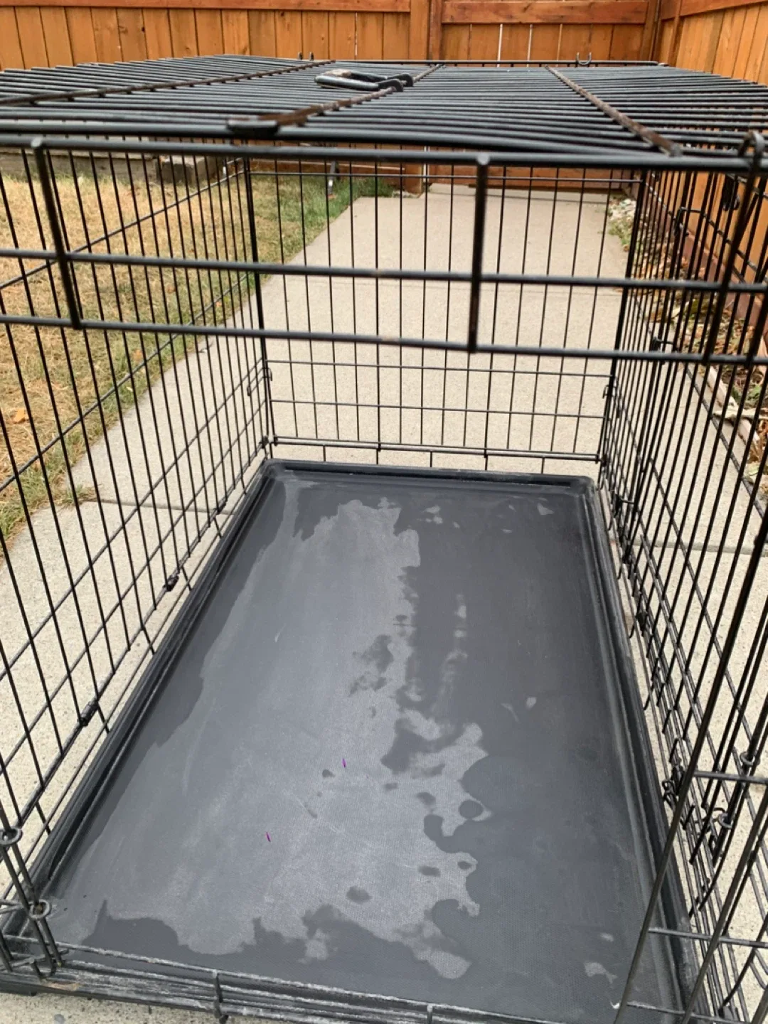 Black Wire Dog Crate - pet cage / dogs kennel image indicator(9)