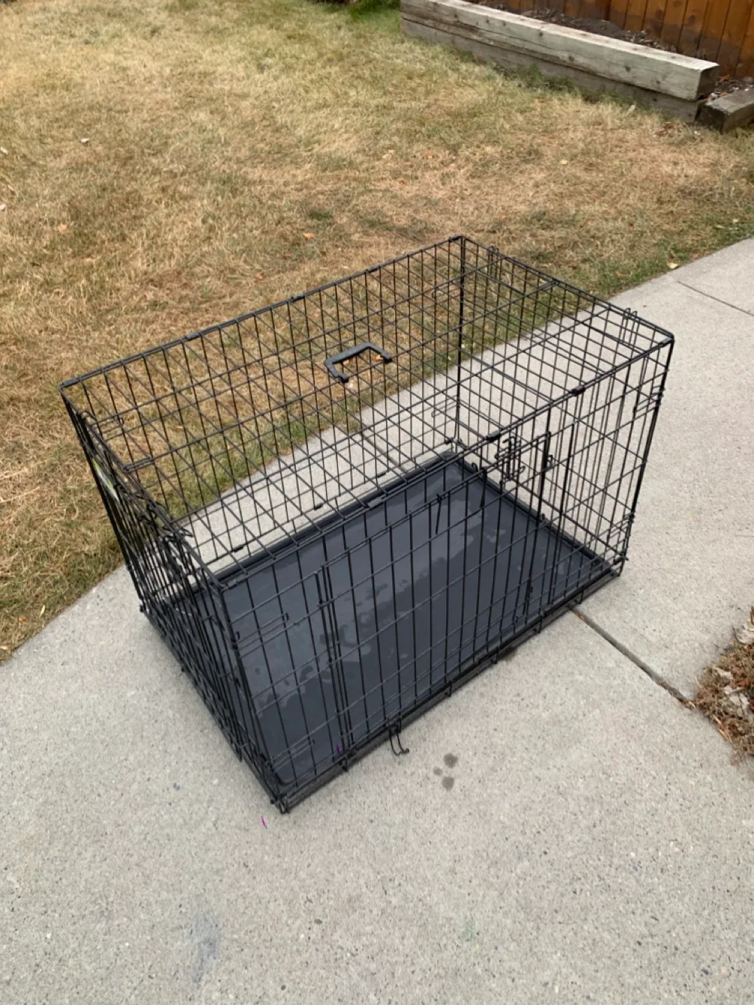 Black Wire Dog Crate - pet cage / dogs kennel image indicator(3)