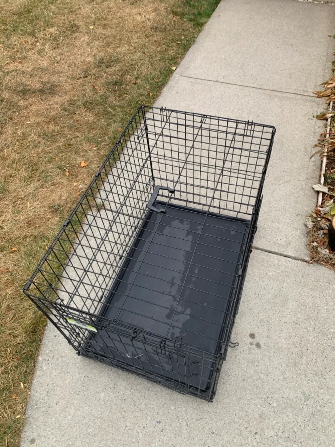 Black Wire Dog Crate - pet cage / dogs kennel image indicator(7)