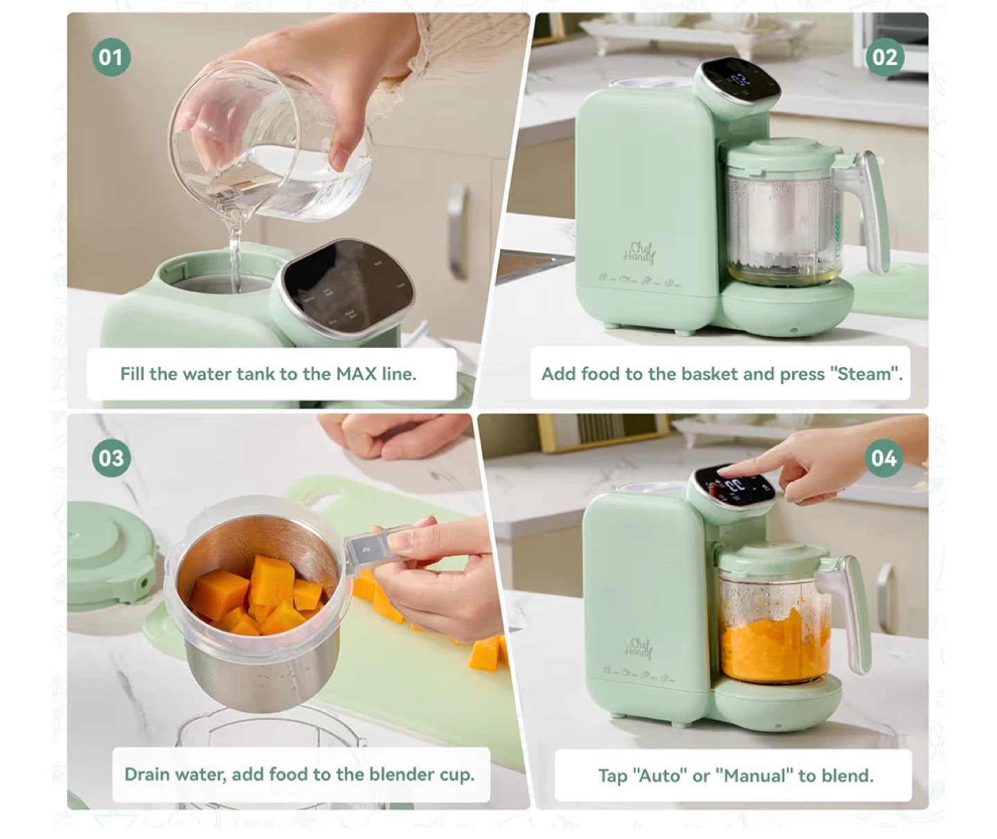 Chef Handy Baby Food Maker - Like New!