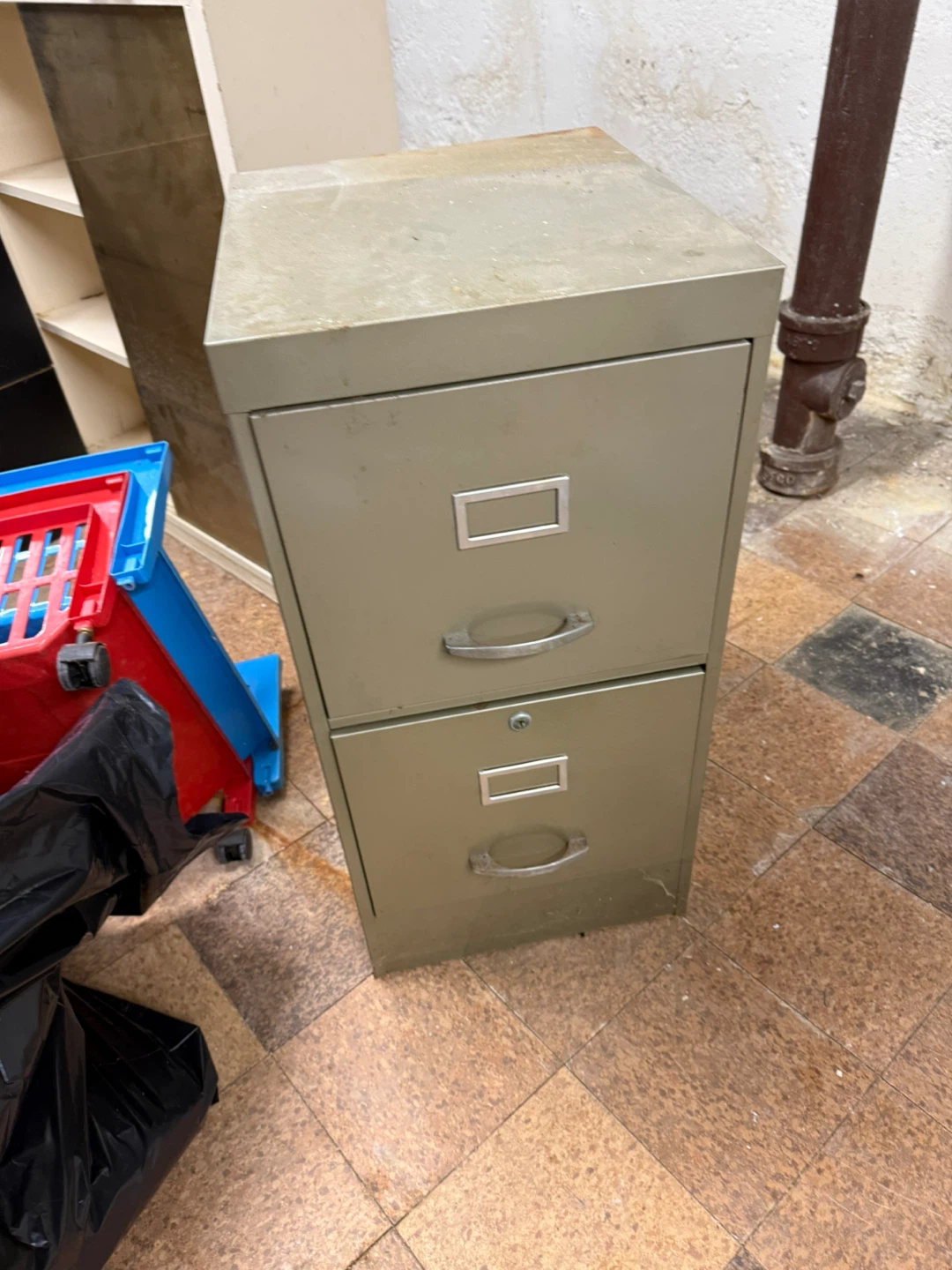 Metal Two-Drawer Filing Cabinet