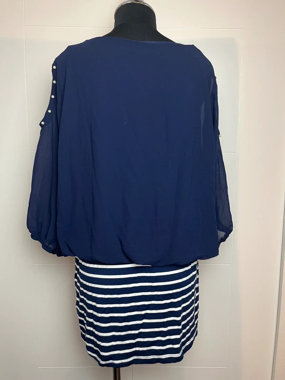Ei Shing Fashion Navy Blue Blouse Size M image indicator(3)