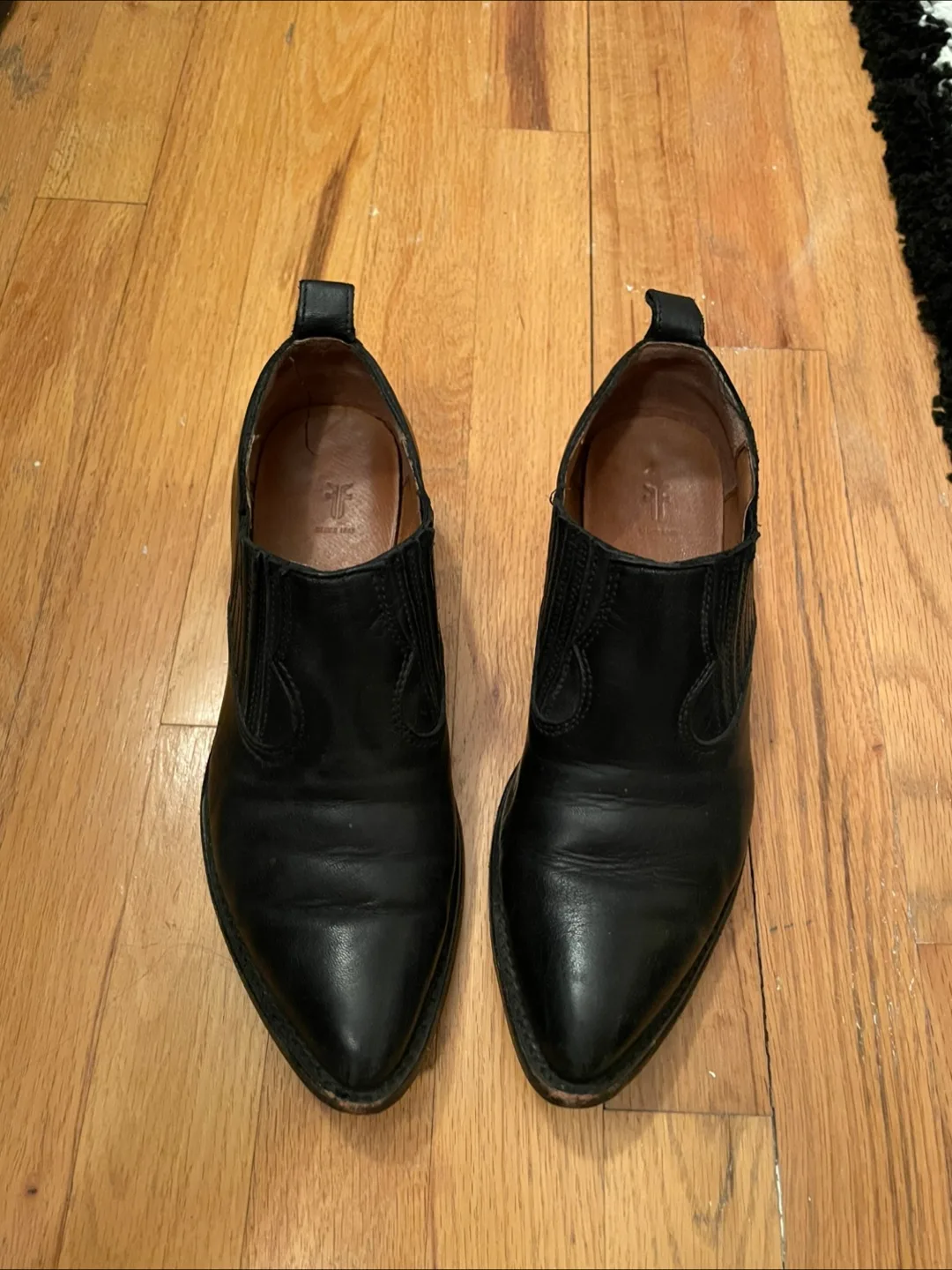 Frye Black Leather Ankle Boots - Size 7.5