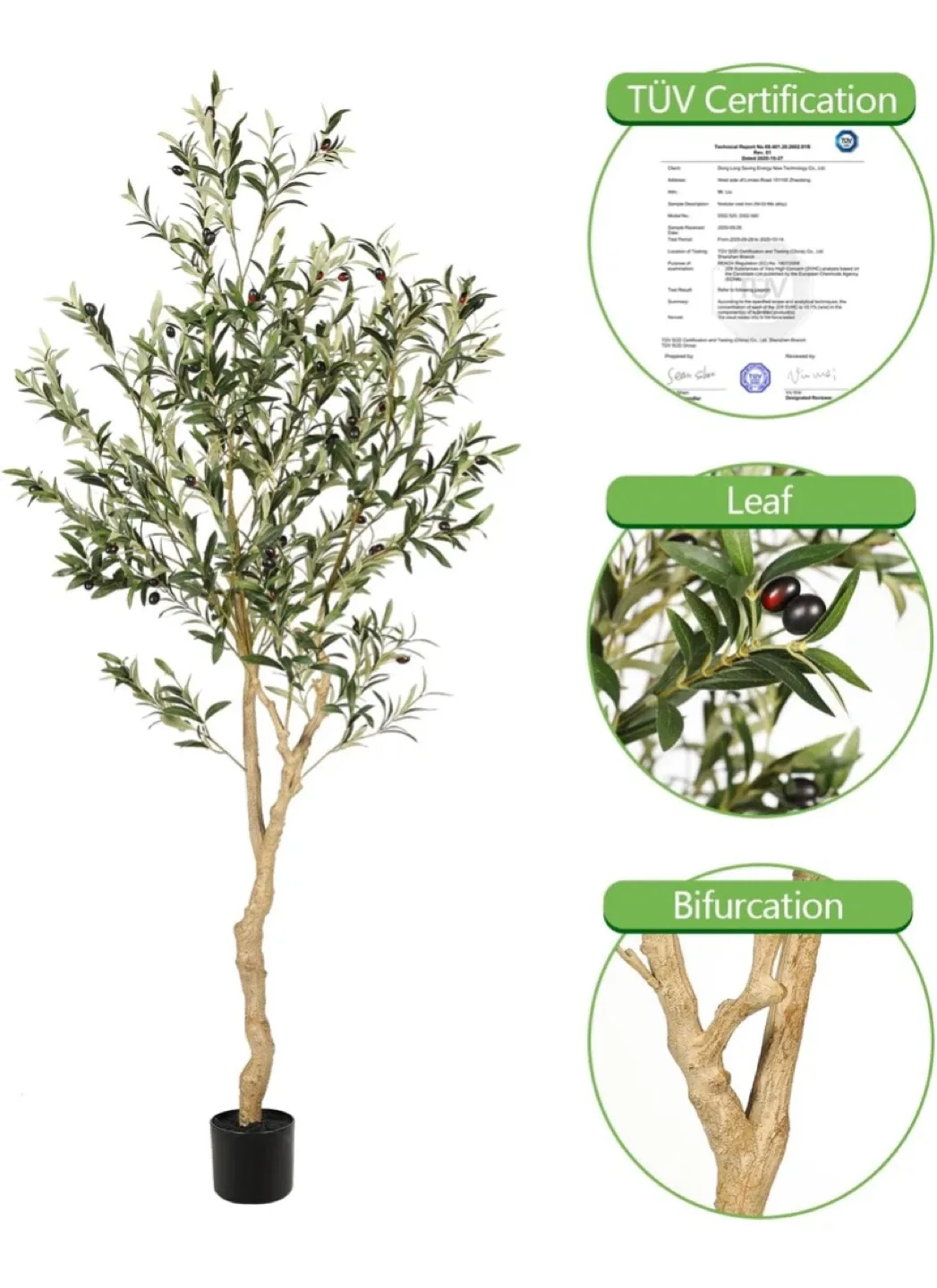 New Realead 6ft Artificial Olive Tree image indicator(3)