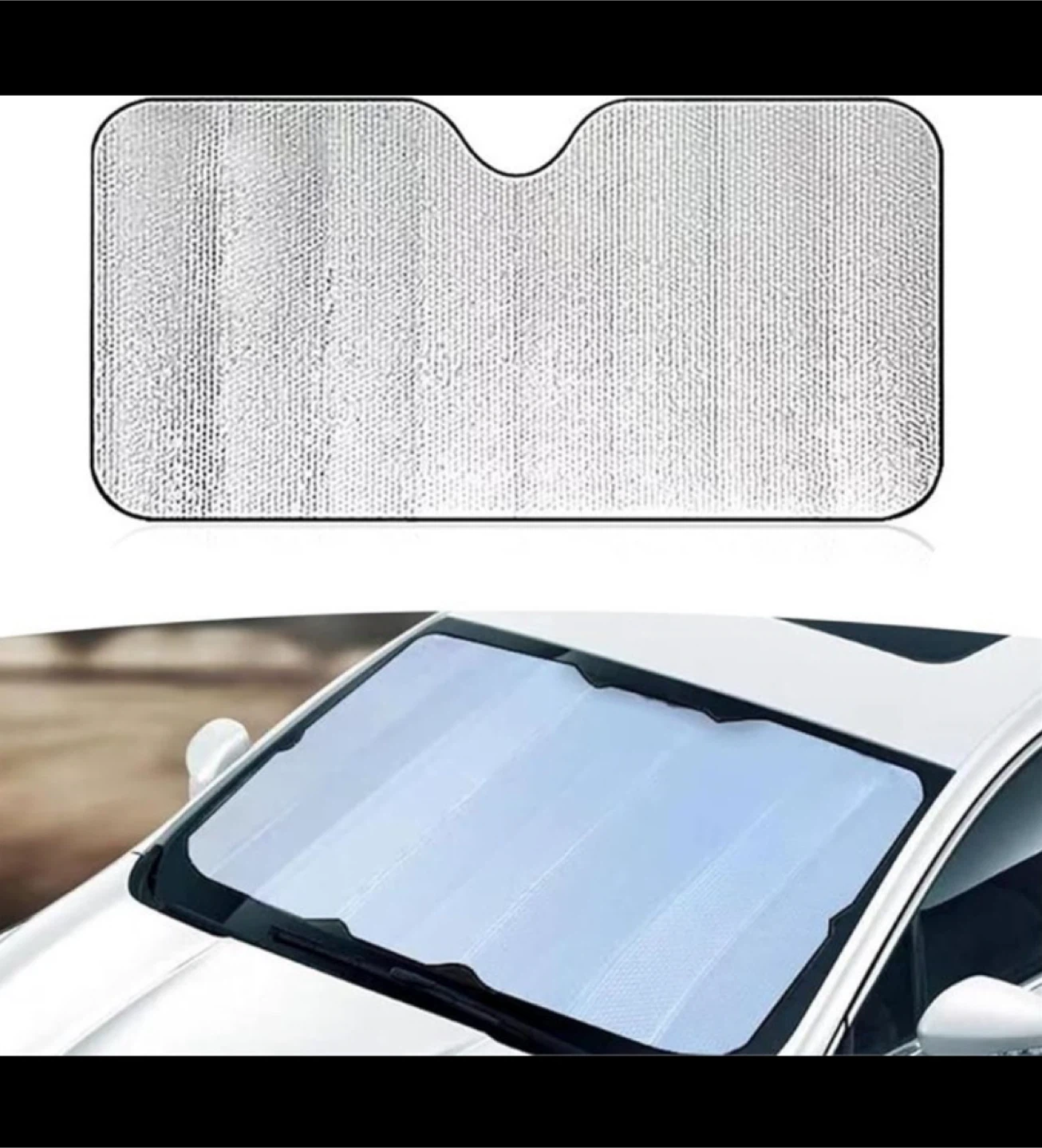 1 PC Car Front Windshield Sun Visor, 55.1x27.5