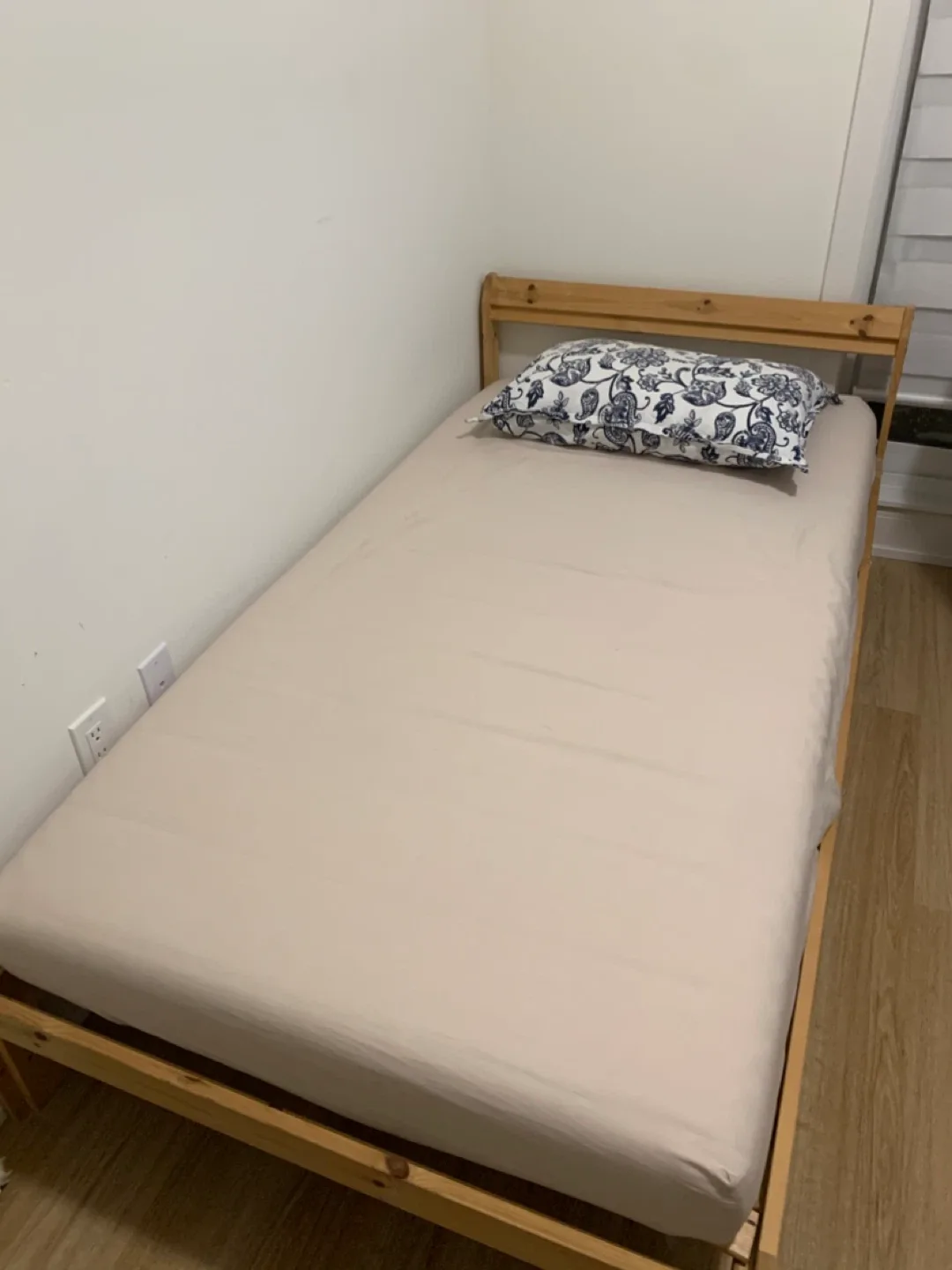 IKEA NEIDEN Bed Frame twin size with mattress