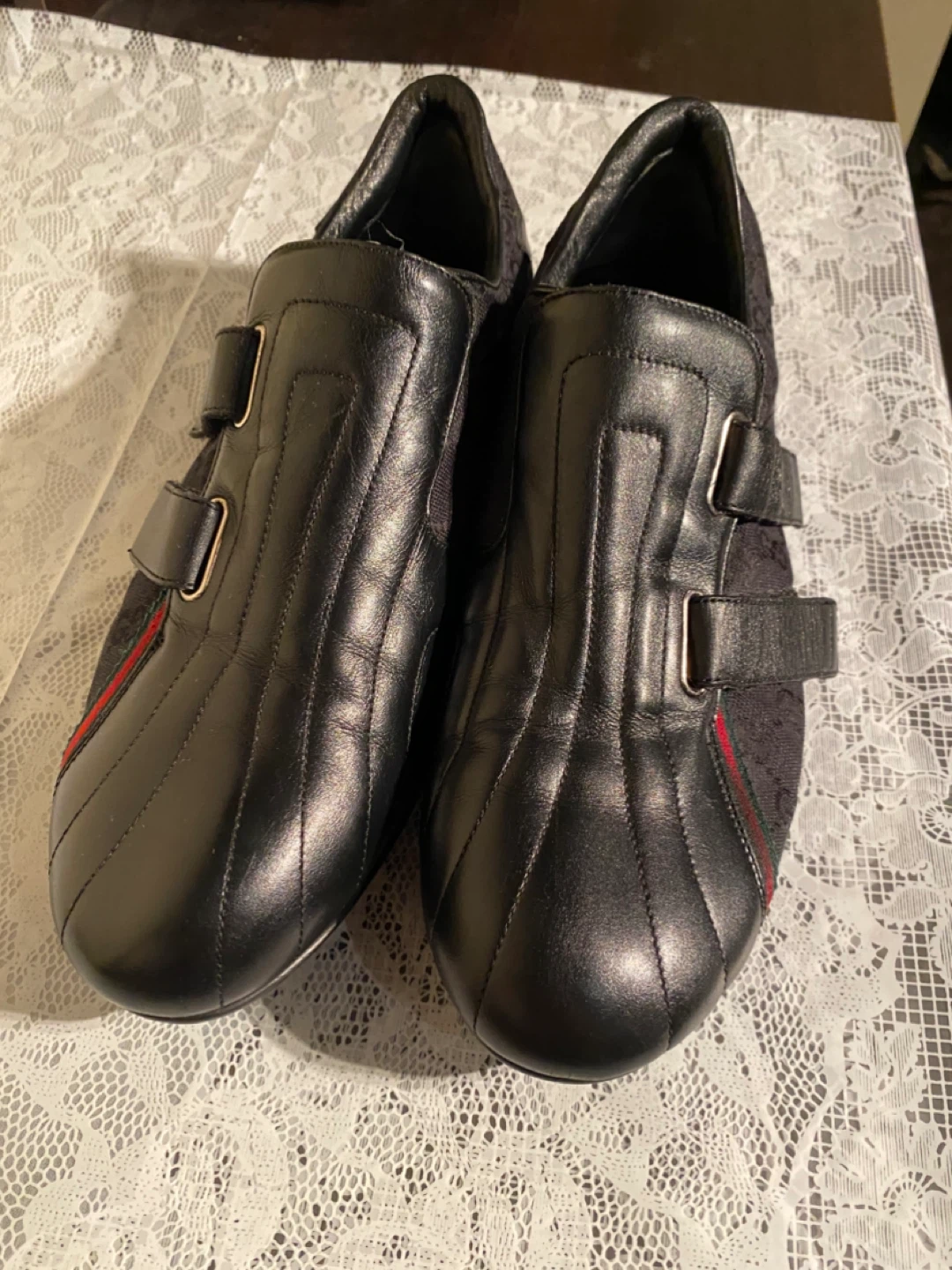 Original Gucci GG Monogram Supreme Leather Sneakers Sz 7.5 - photo 3