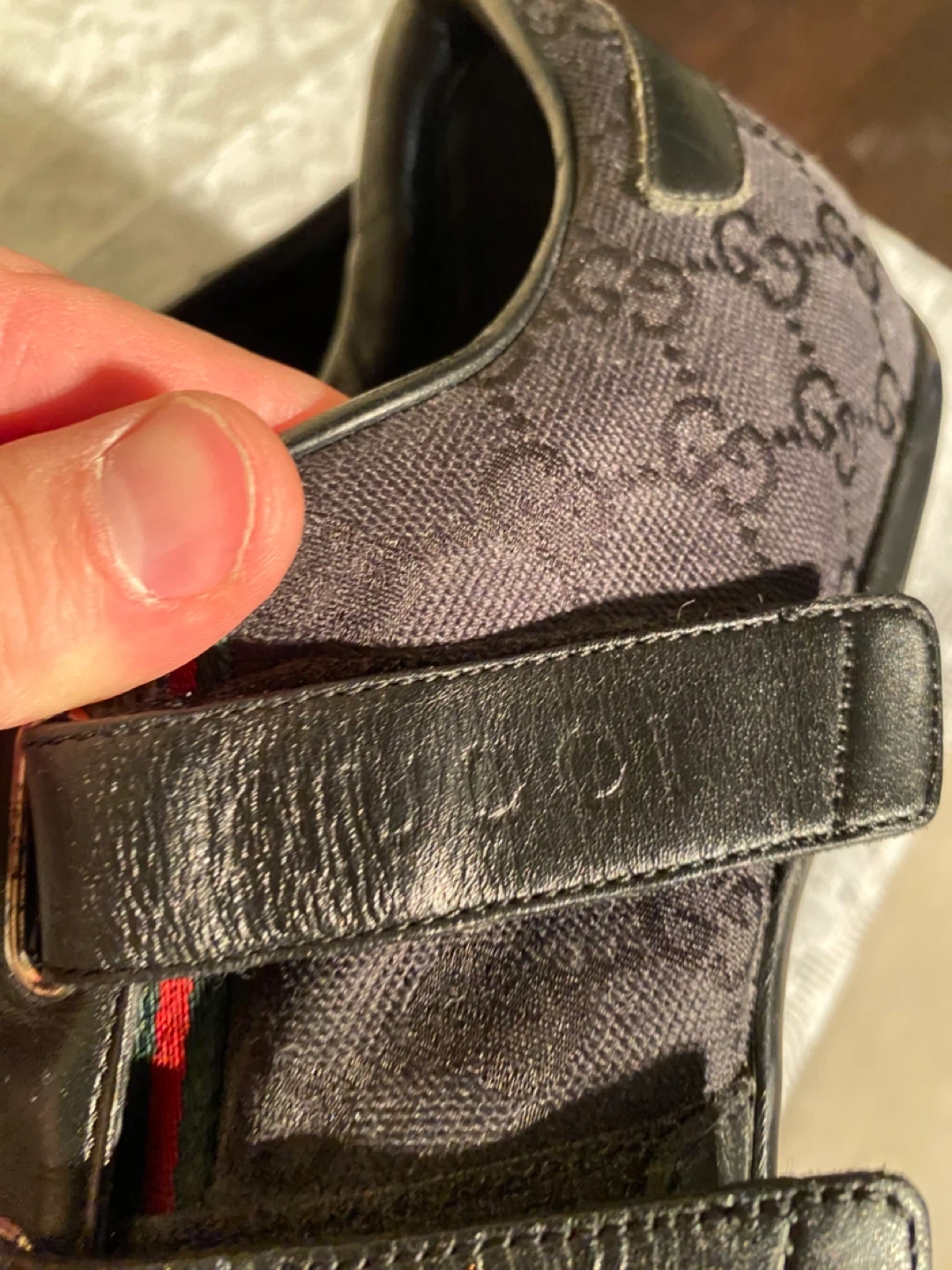 Original Gucci GG Monogram Supreme Leather Sneakers Sz 7.5 - photo 4