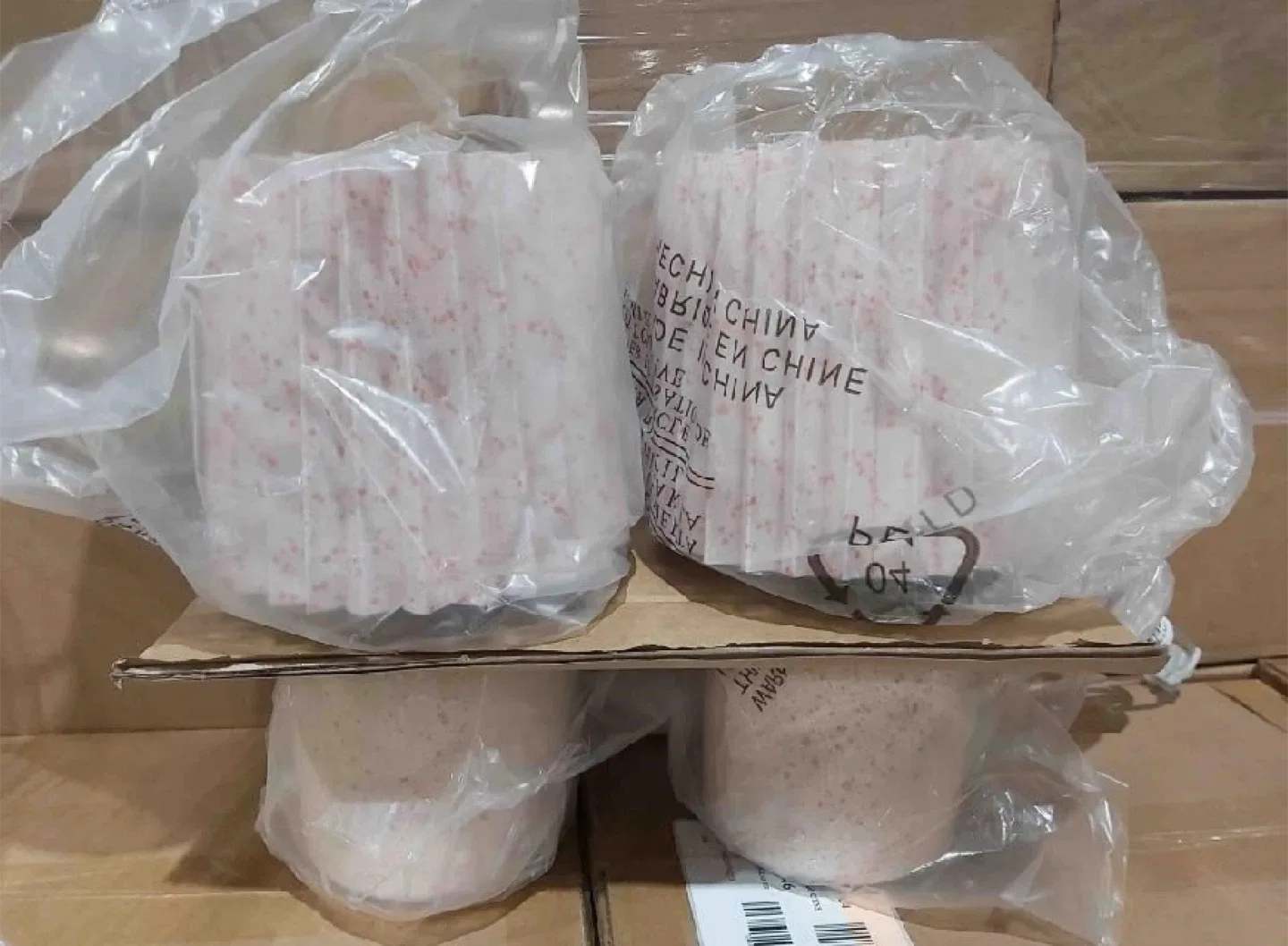 Mini Printed Ceramic Table Lamp, Set of 2