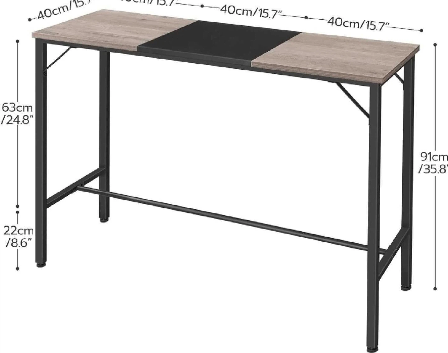 HOOBRO 120 cm Rectangular Table - photo 3