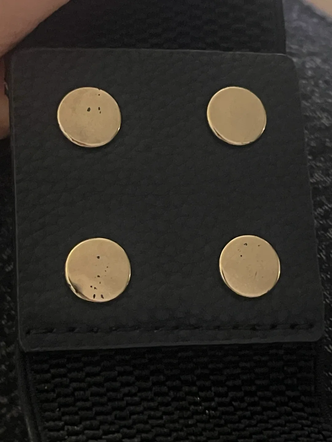 Valentino by Mario Valentino Black Faux Leather Belt image indicator(6)