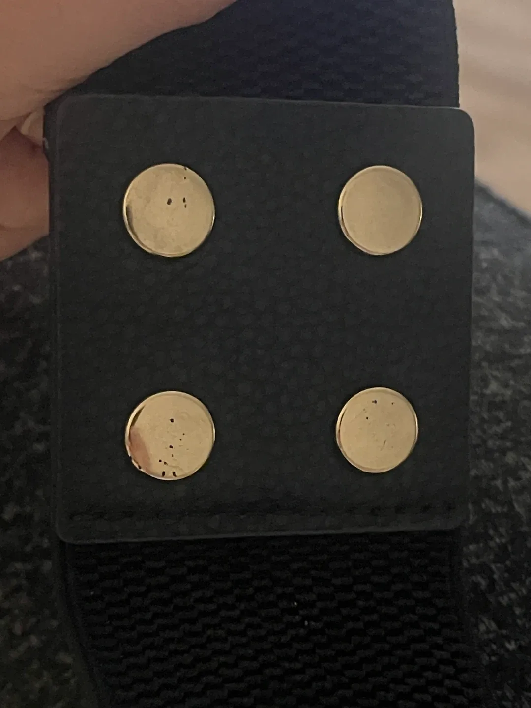 Valentino by Mario Valentino Black Faux Leather Belt image indicator(7)