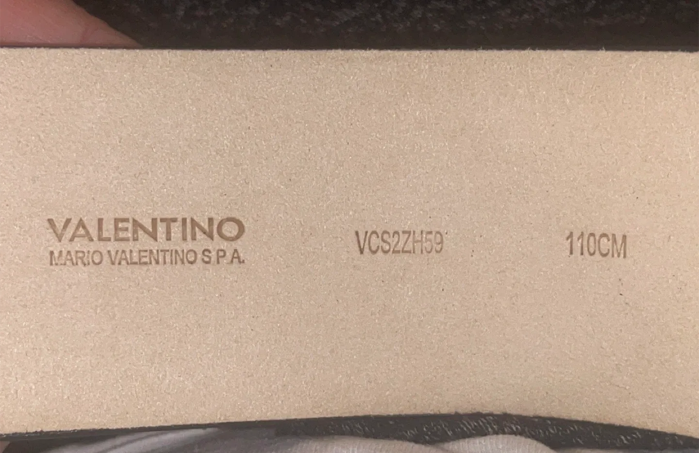 Valentino by Mario Valentino Black Faux Leather Belt image indicator(8)