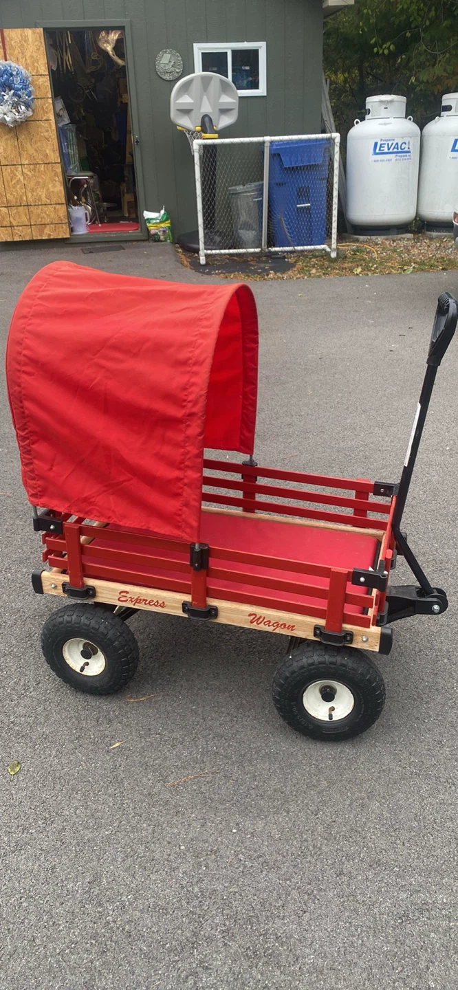 Express Wagon Red Wagon with Canopy - photo 3