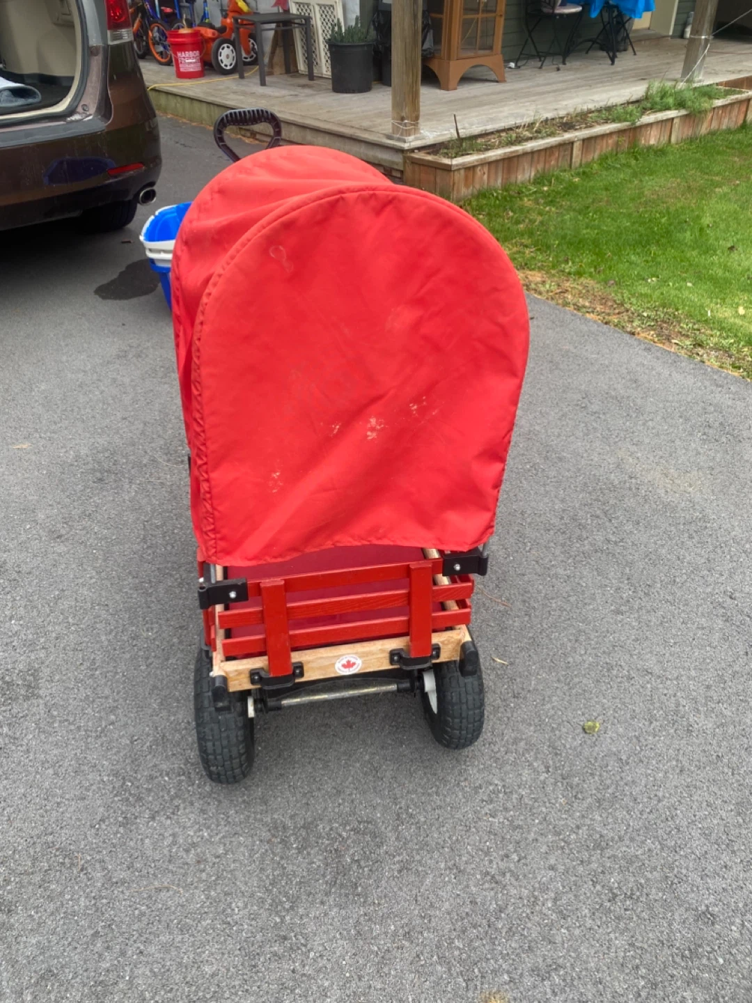 Express Wagon Red Wagon with Canopy - photo 4