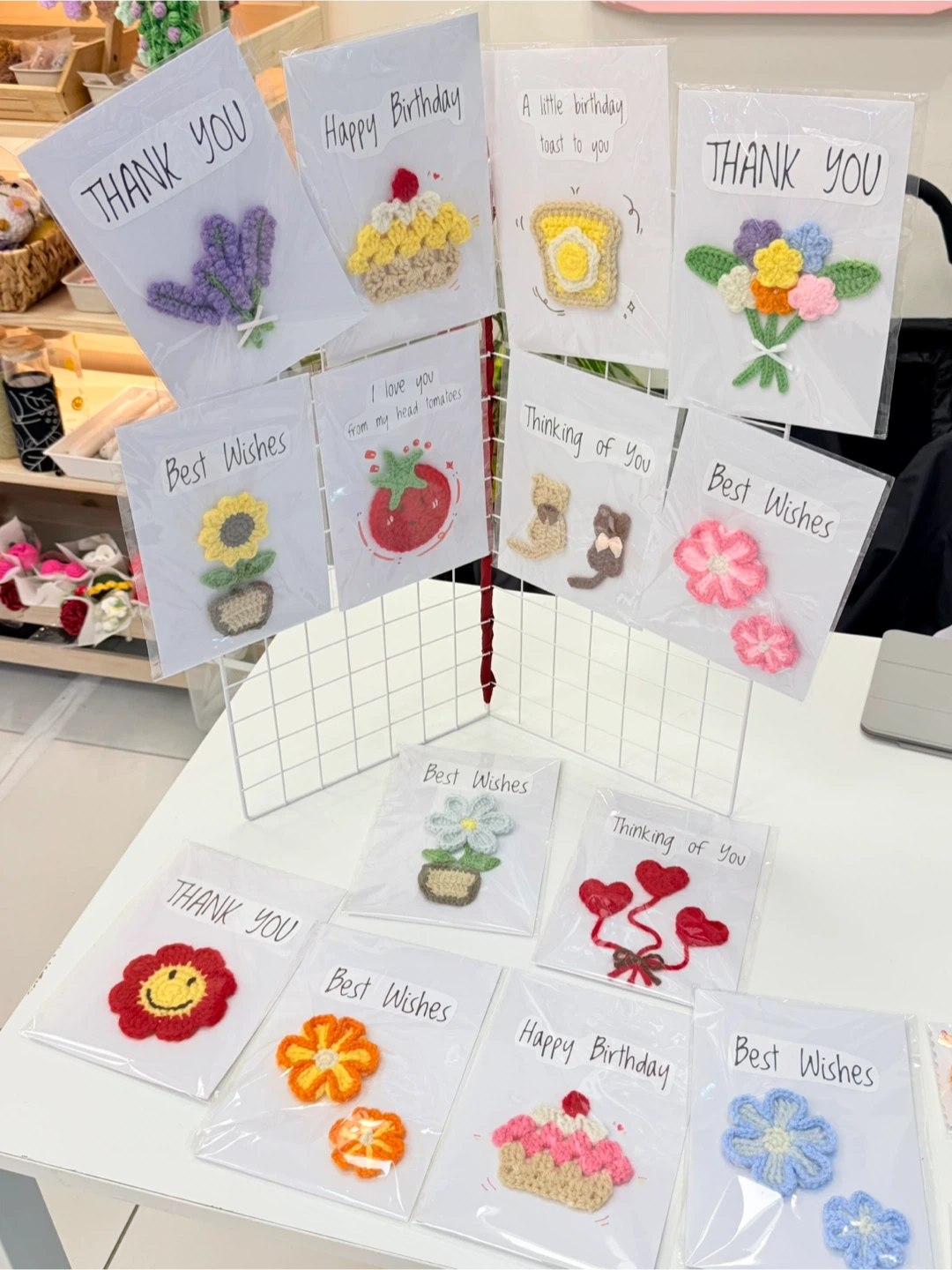 Crochet greeting cards