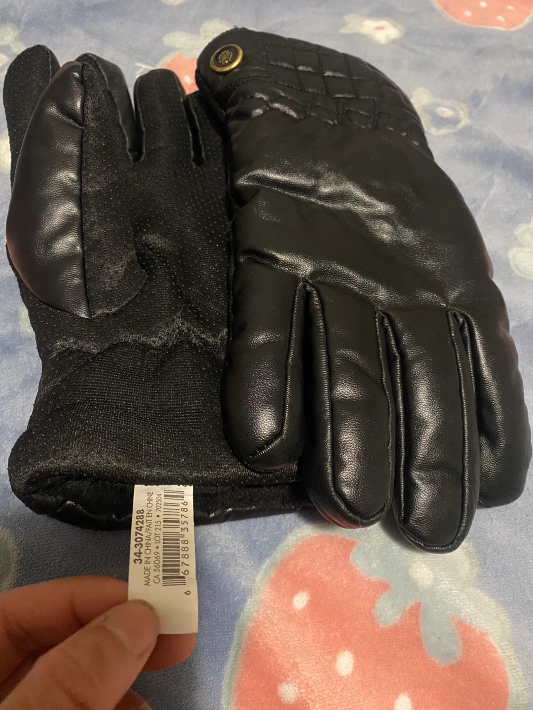 Black Leather Gloves - photo 2